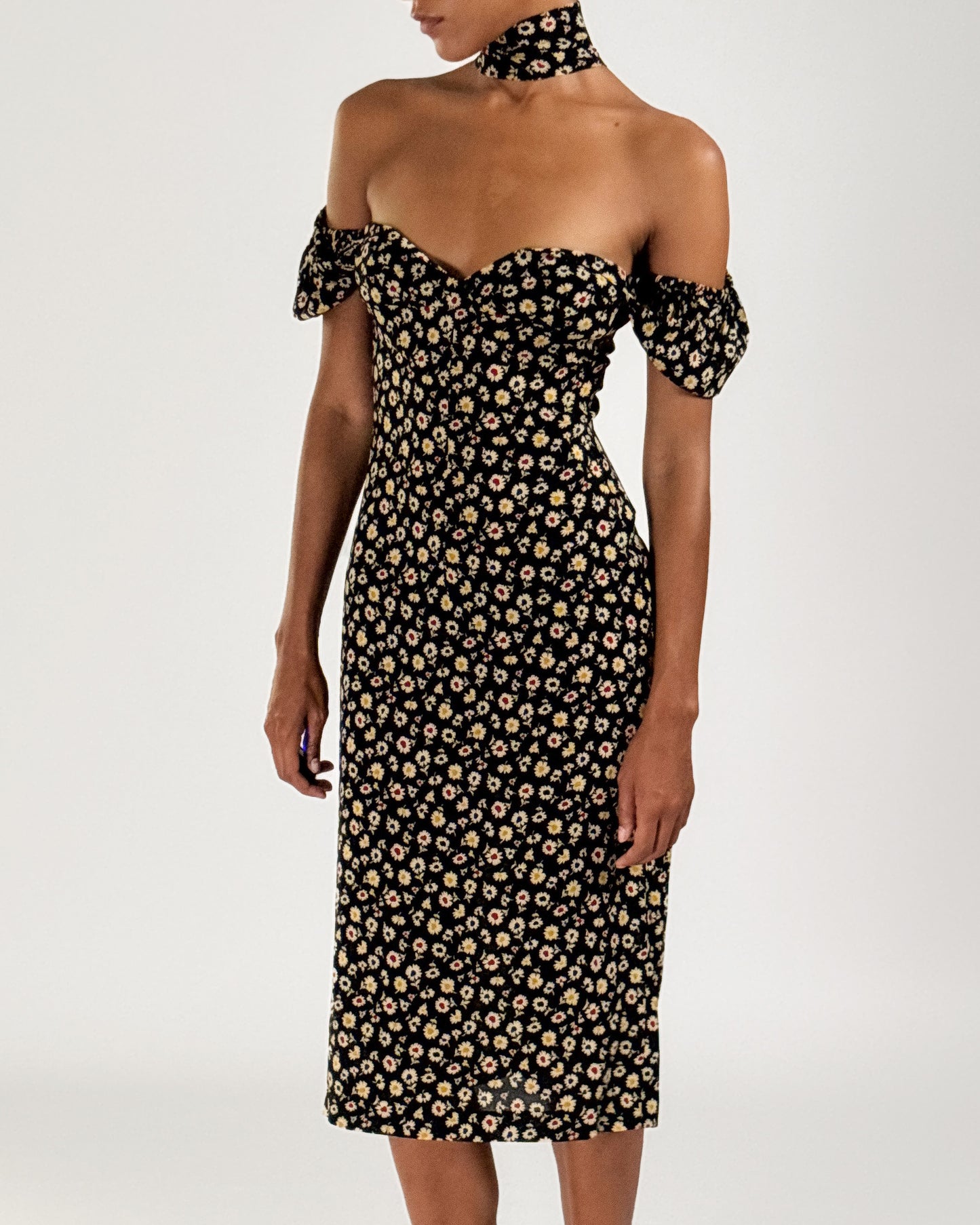 Dolce & Gabbana 2001 Floral Choker Dress