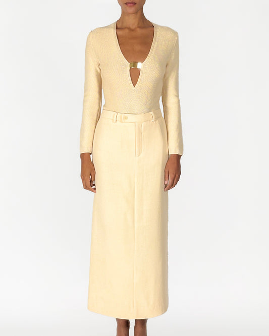 Gucci by Tom Ford 1996 Cream Skirt Set