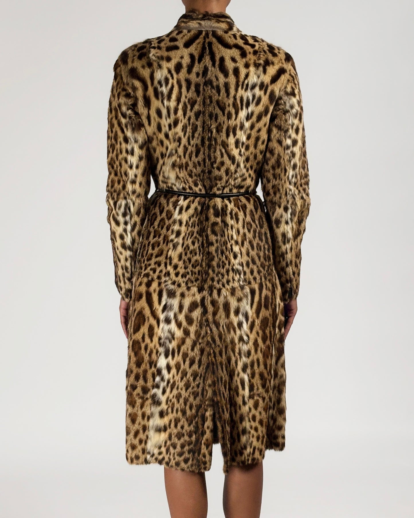 Gucci by Tom Ford 1999 Leopard Print Fur Coat