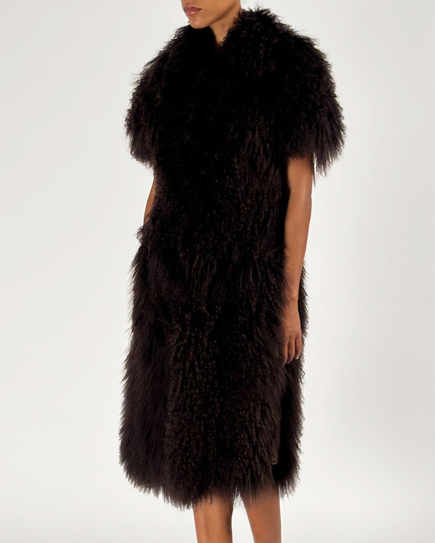 Gucci by Tom Ford 2001 Brown Mongolian Chubby Coat