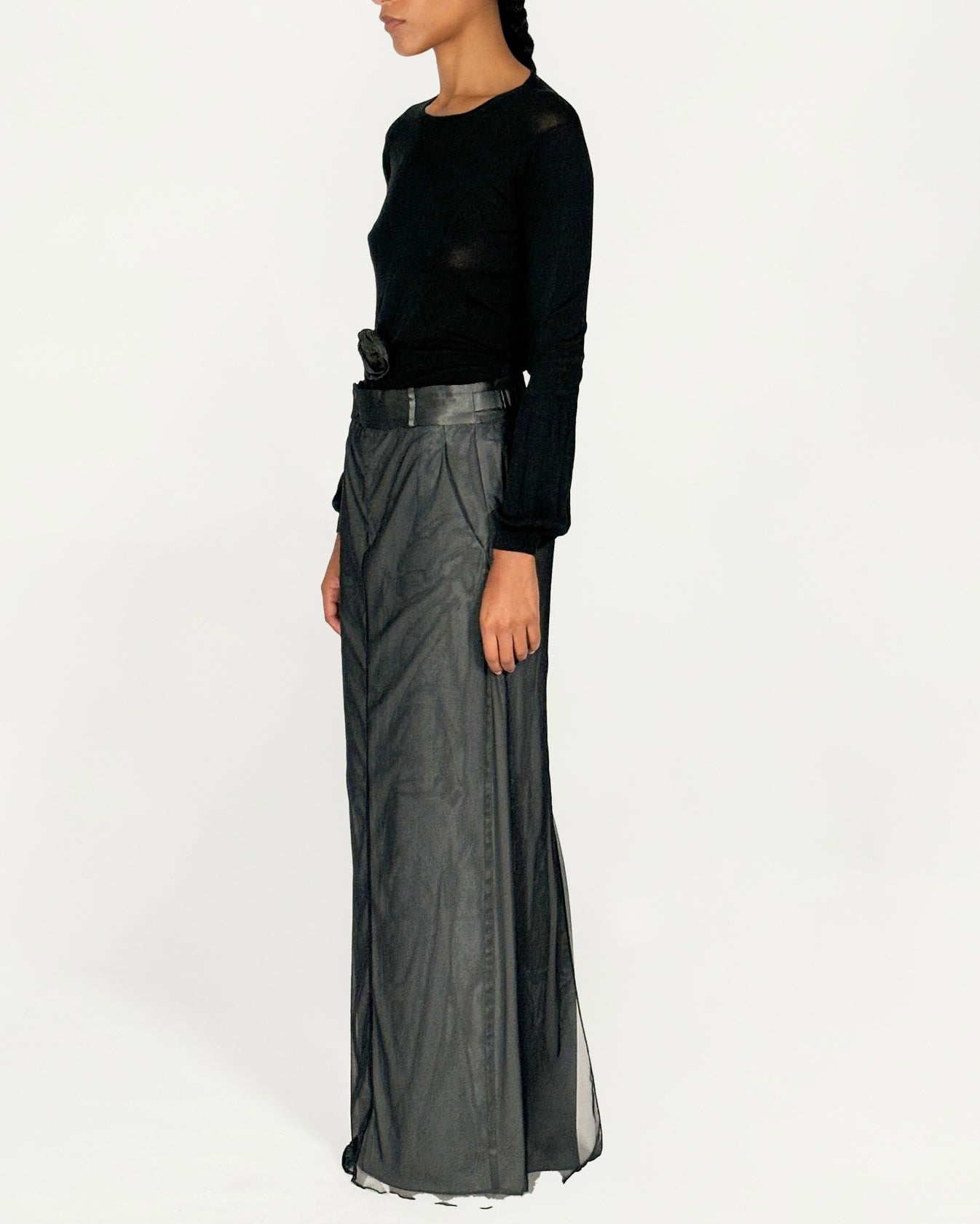 Gucci by Tom Ford 1998 Tulle Overlay Maxi Skirt