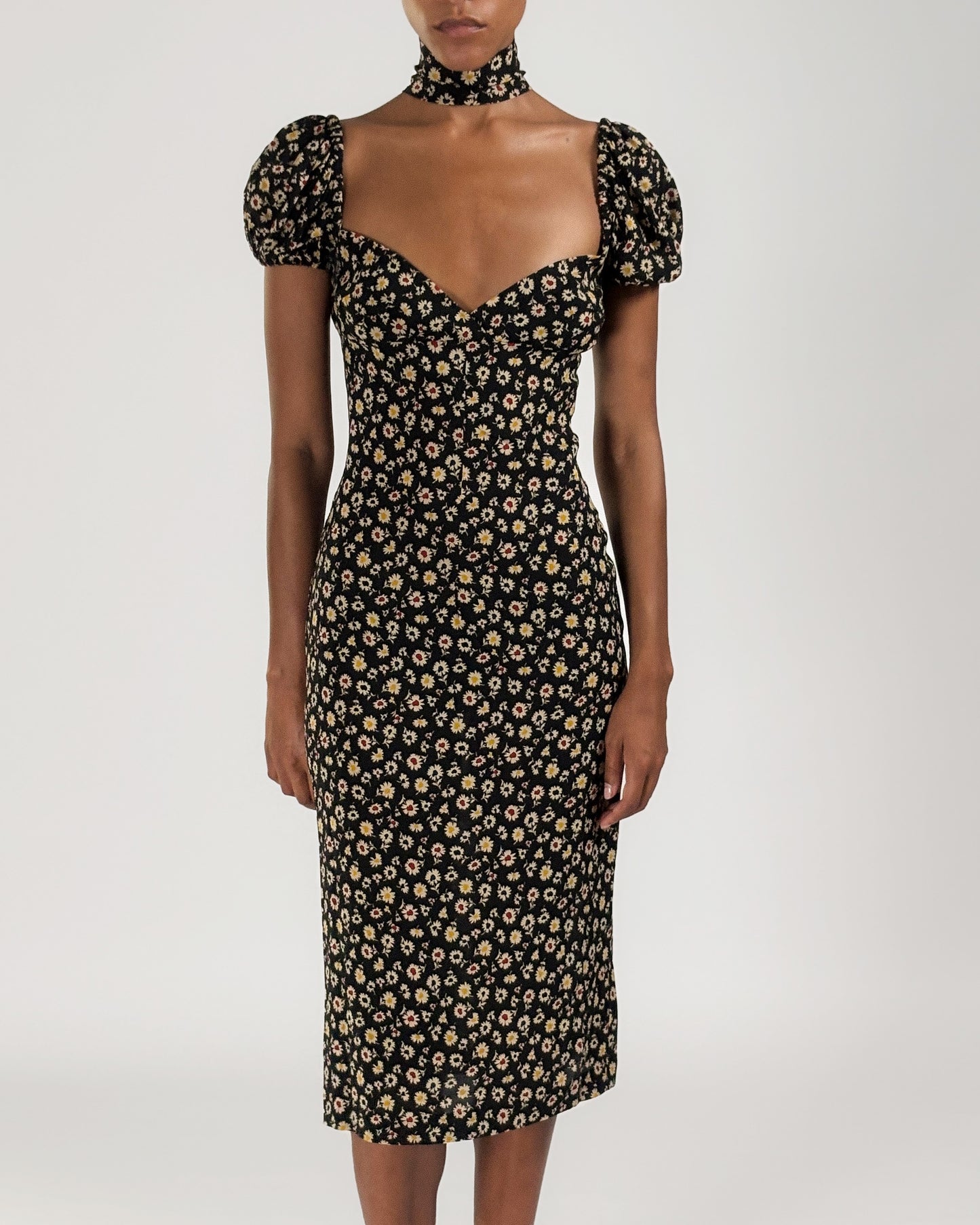 Dolce & Gabbana 2001 Floral Choker Dress