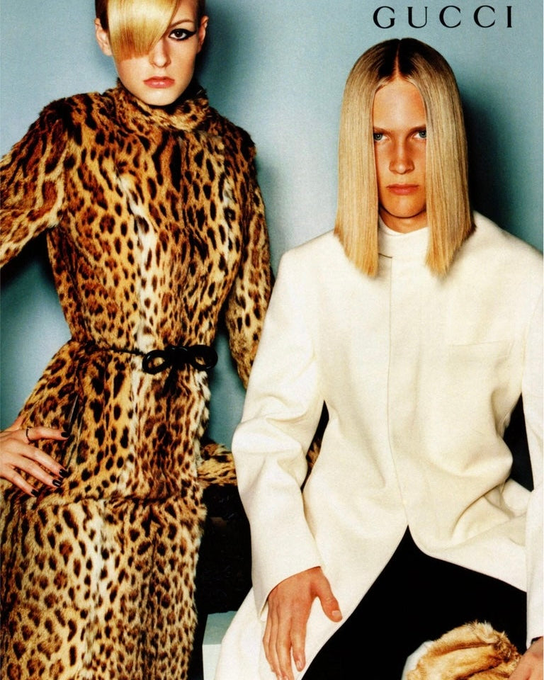 Gucci by Tom Ford 1999 Leopard Print Fur Coat