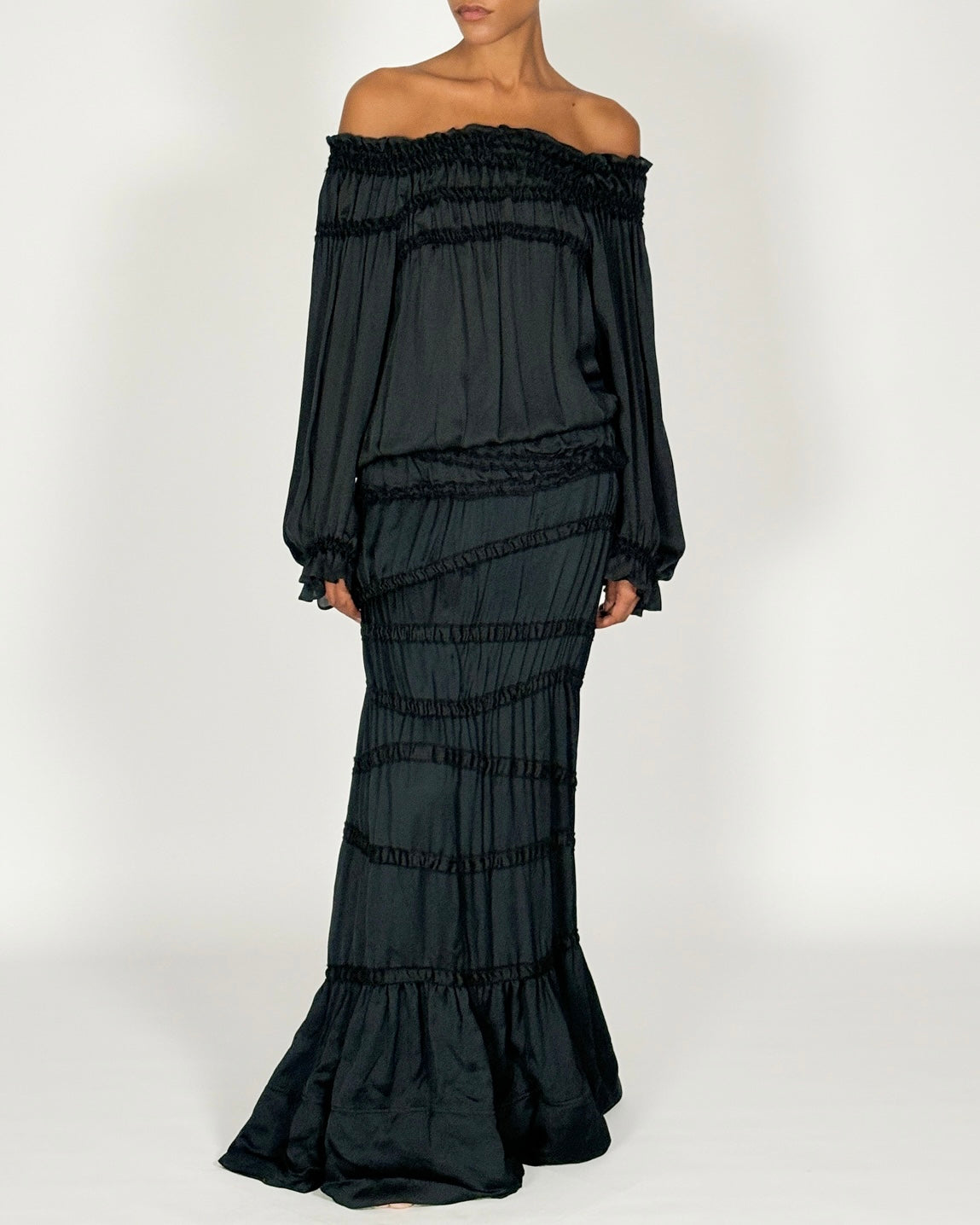 Yves Saint Laurent by Tom Ford 2001 Silk Skirt Set