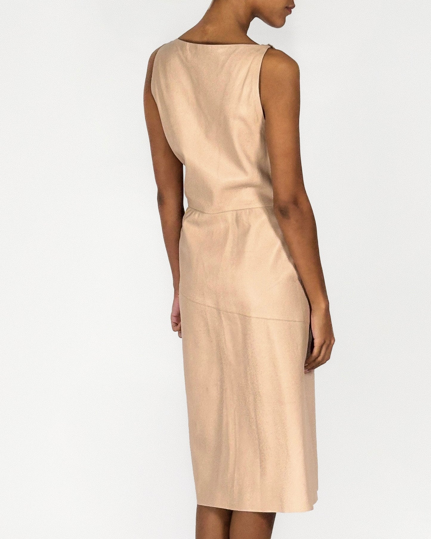 Gucci by Tom Ford 1999 Leather Flower Applique Dress