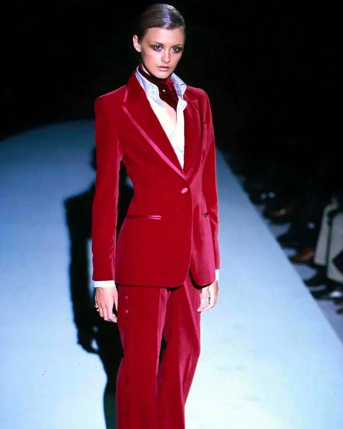 Gucci by Tom Ford 1996 Red Velvet Suit