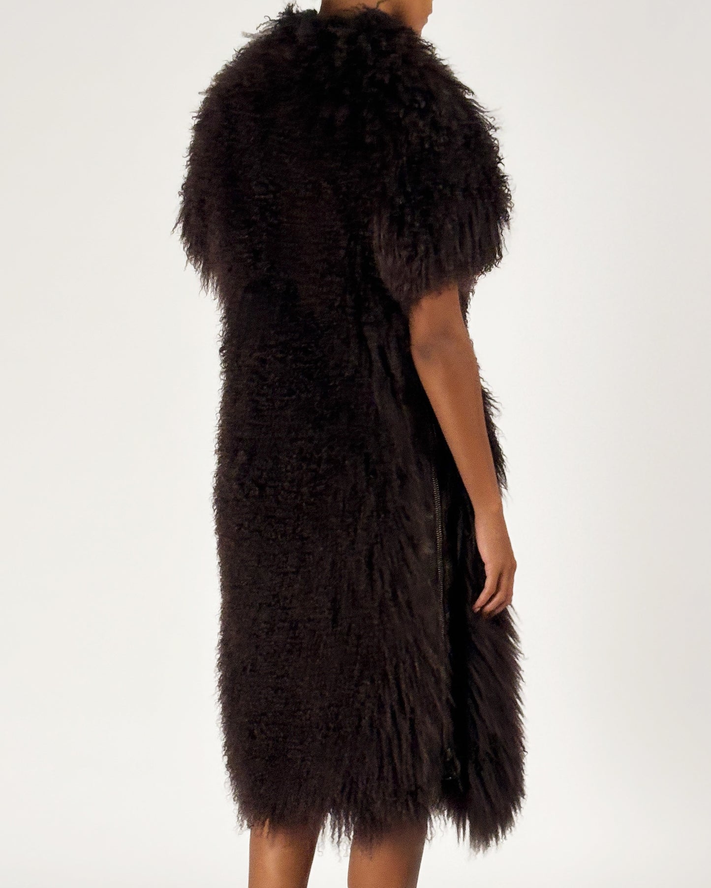 Gucci by Tom Ford 2001 Brown Mongolian Chubby Coat