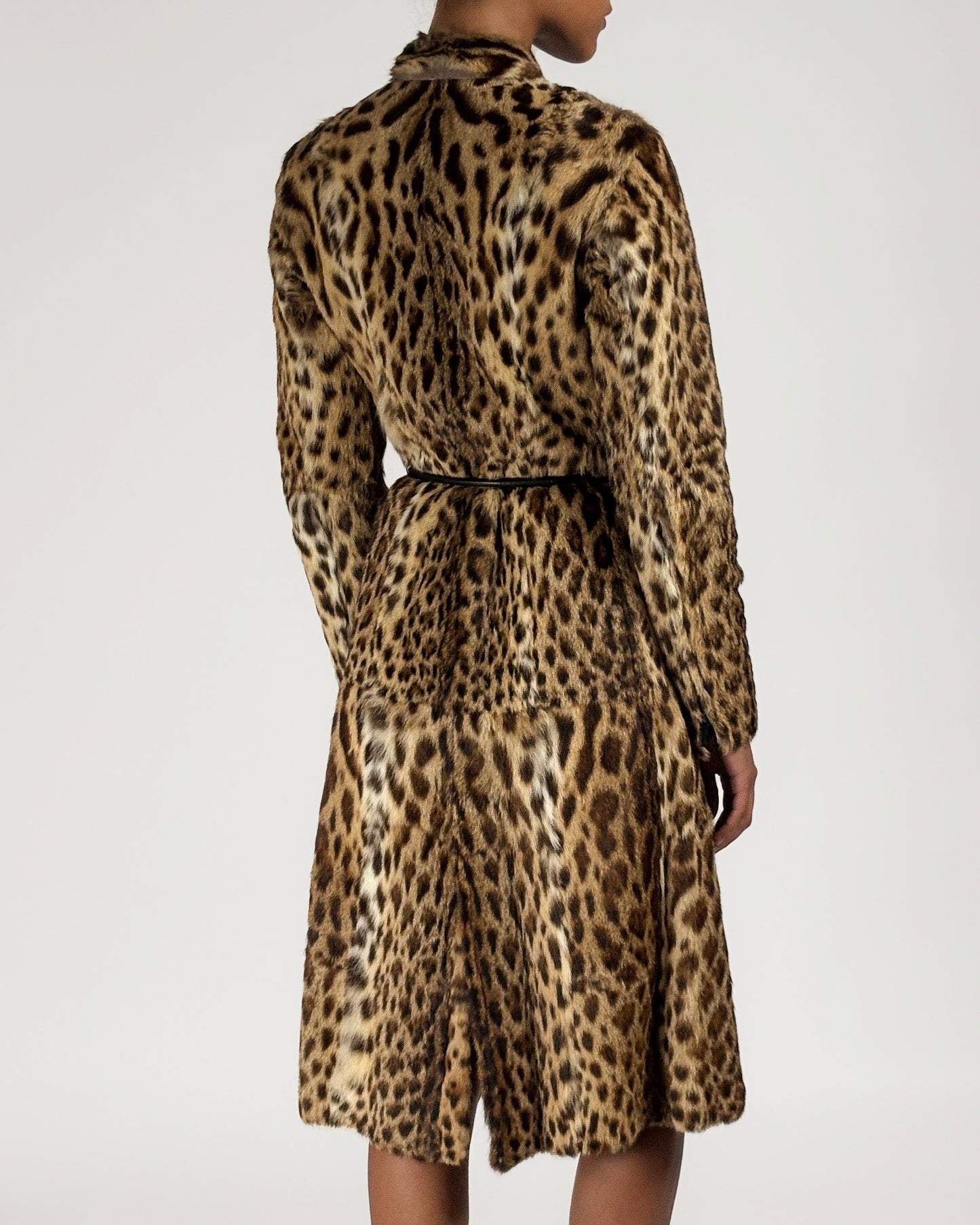 Gucci by Tom Ford 1999 Leopard Print Fur Coat
