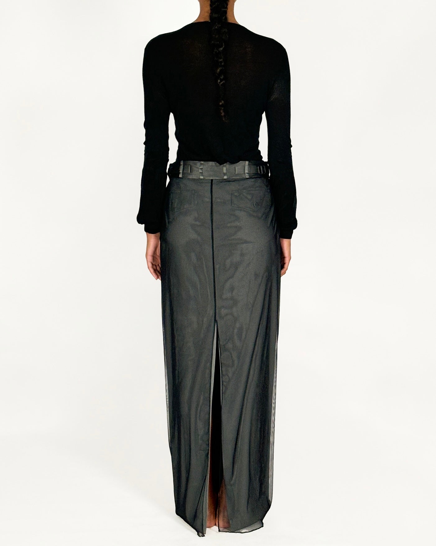 Gucci by Tom Ford 1998 Tulle Overlay Maxi Skirt