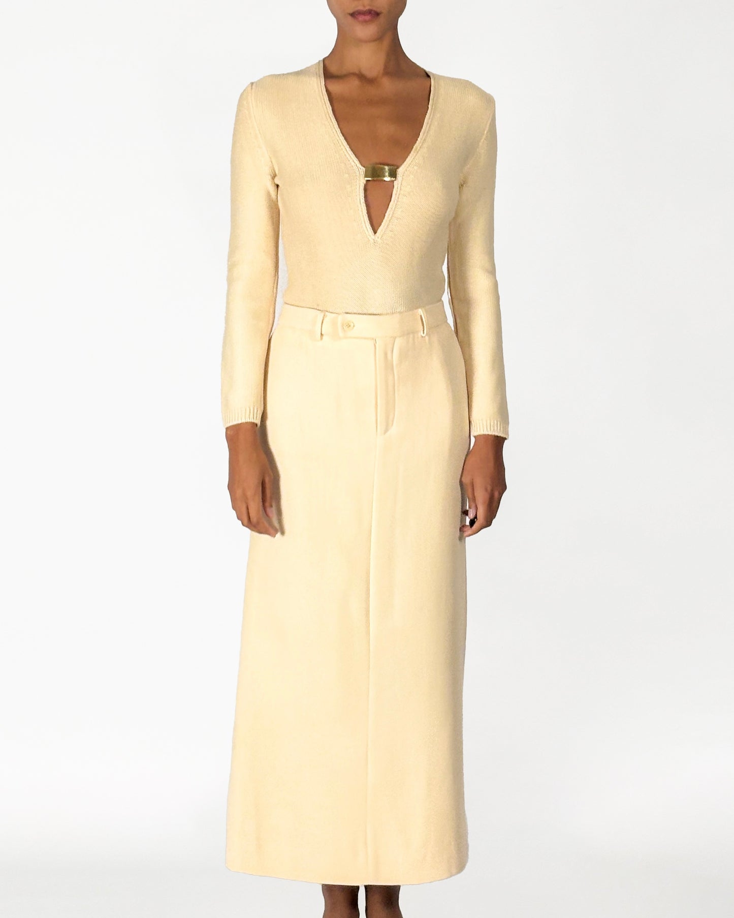 Gucci by Tom Ford 1996 Cream Skirt Set