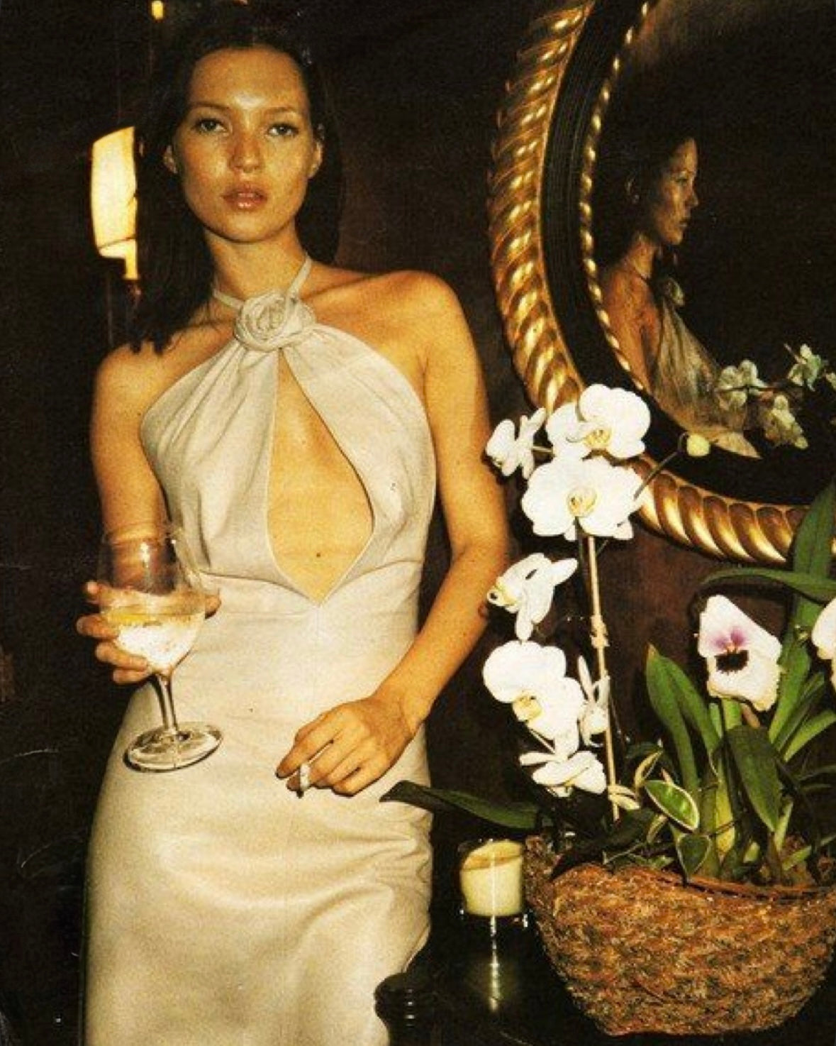 Gucci by Tom Ford 1999 Leather Flower Applique Dress