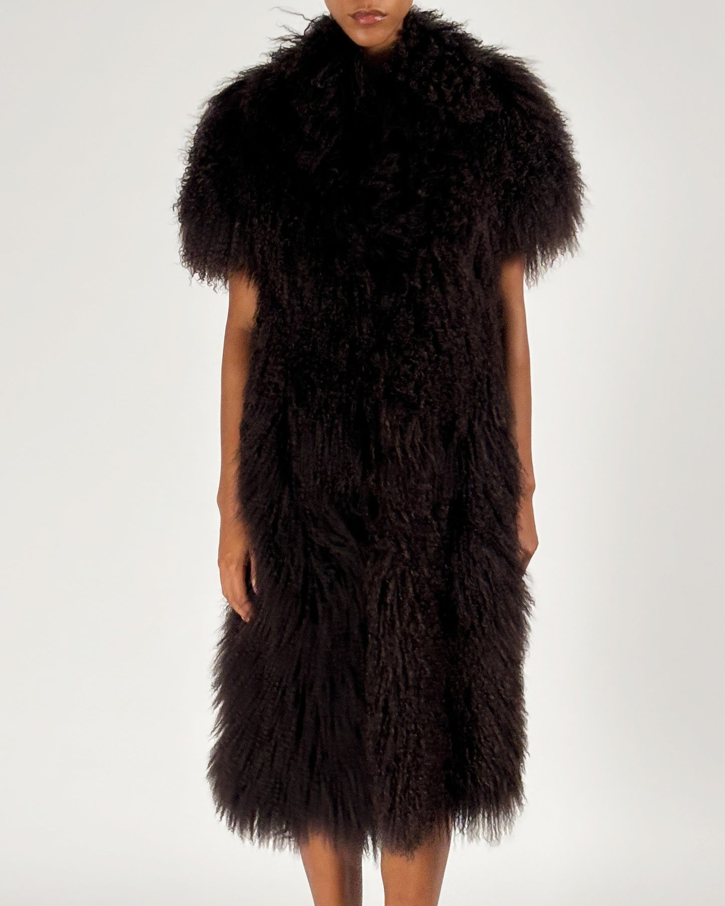 Gucci by Tom Ford 2001 Brown Mongolian Chubby Coat