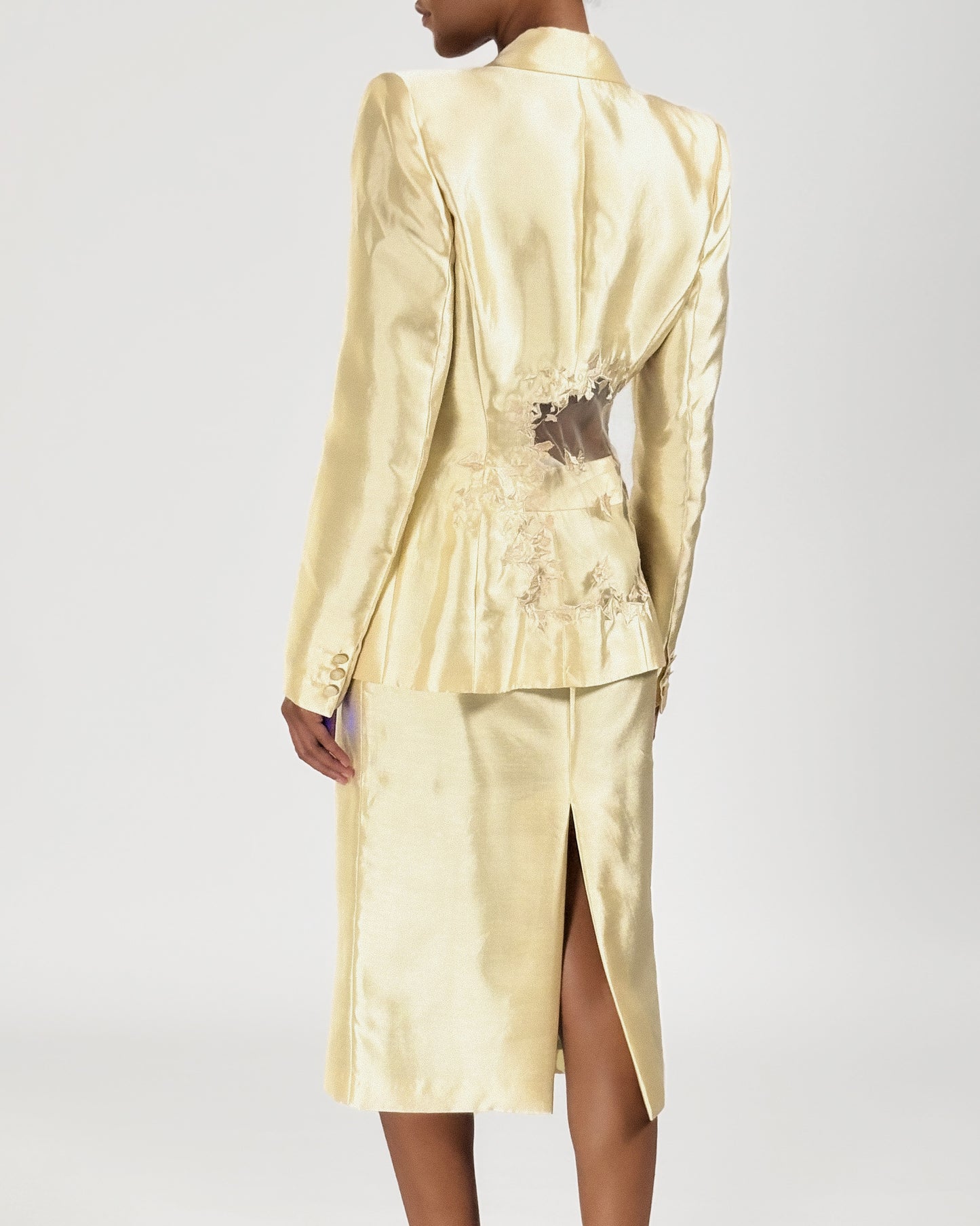 Alexander McQueen 1999 Cut-out Skirt Suit