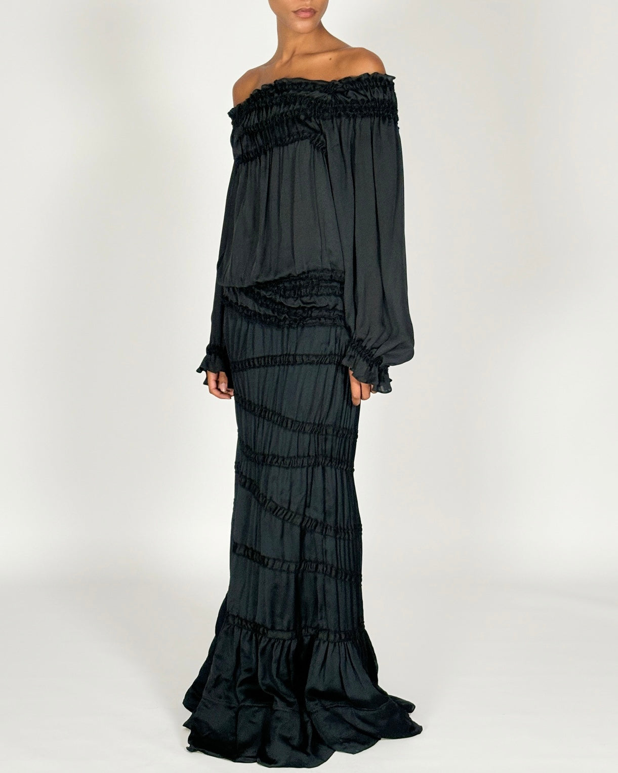 Yves Saint Laurent by Tom Ford 2001 Silk Skirt Set