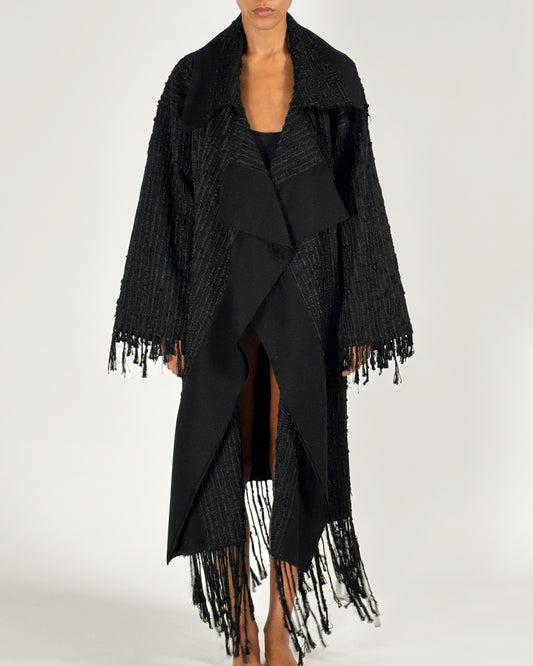 Gucci by Tom Ford 2002 Oversized Fringe Bouclé Coat