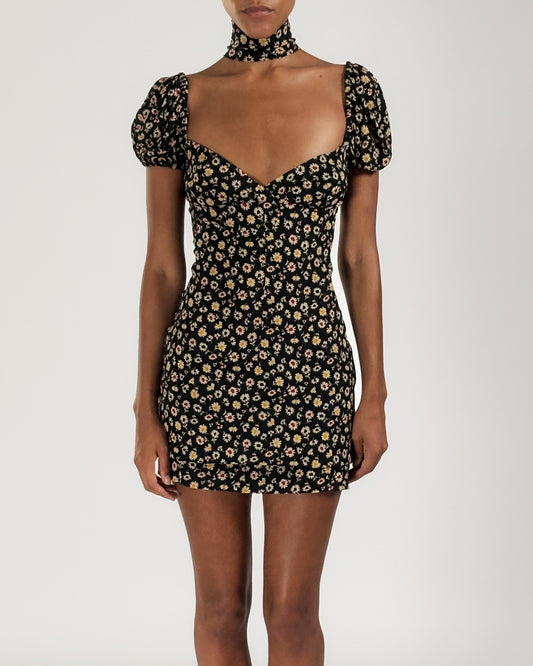 Dolce & Gabbana 2001 Floral Choker Dress