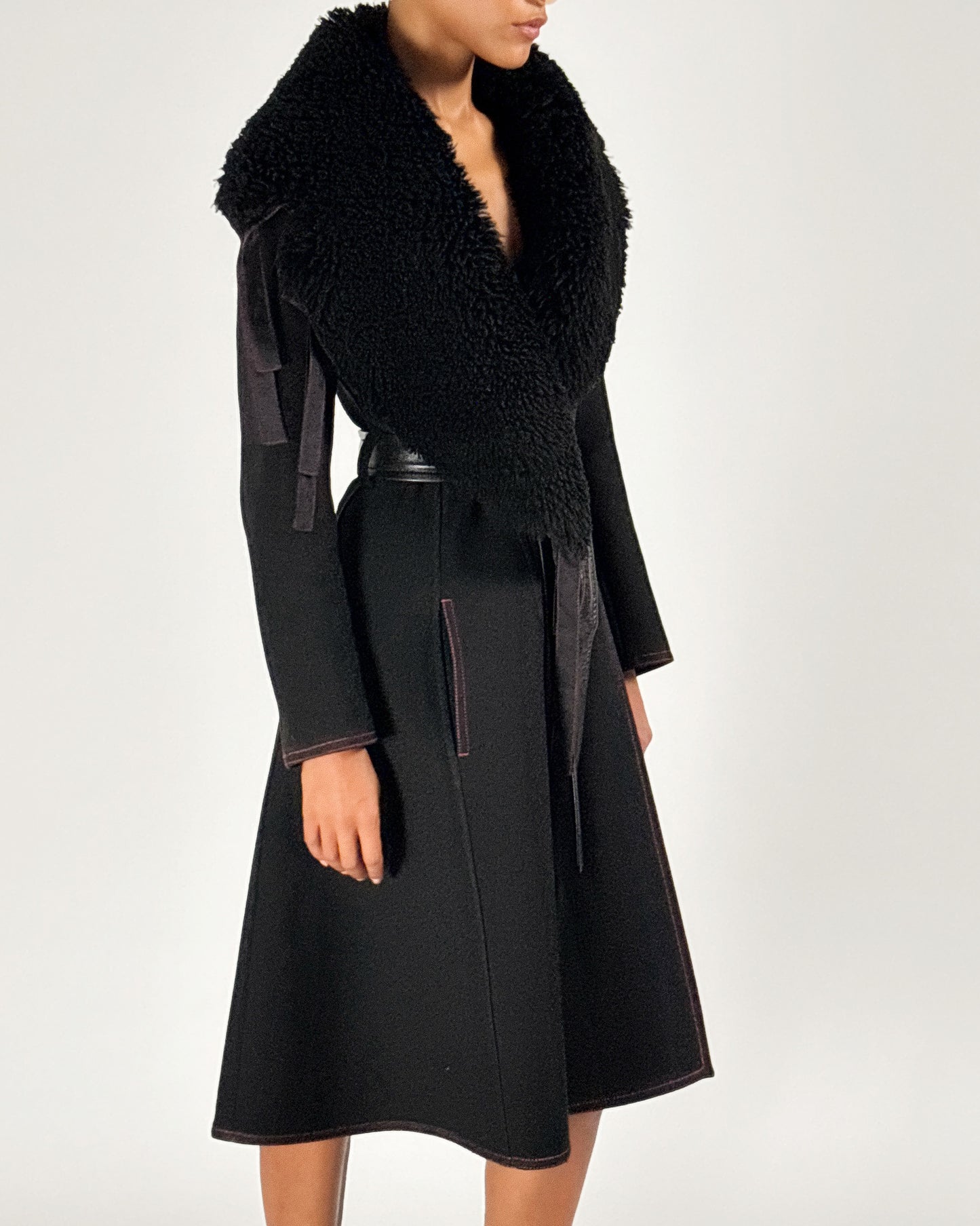 Céline by Phoebe Philo 2015 Fur Trim Coat