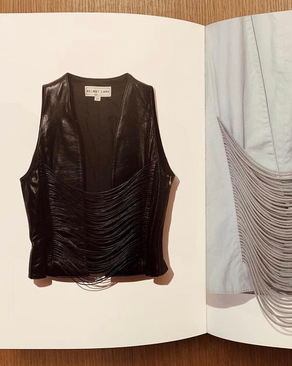 Helmut Lang 1992 Leather Fringe Corset Top