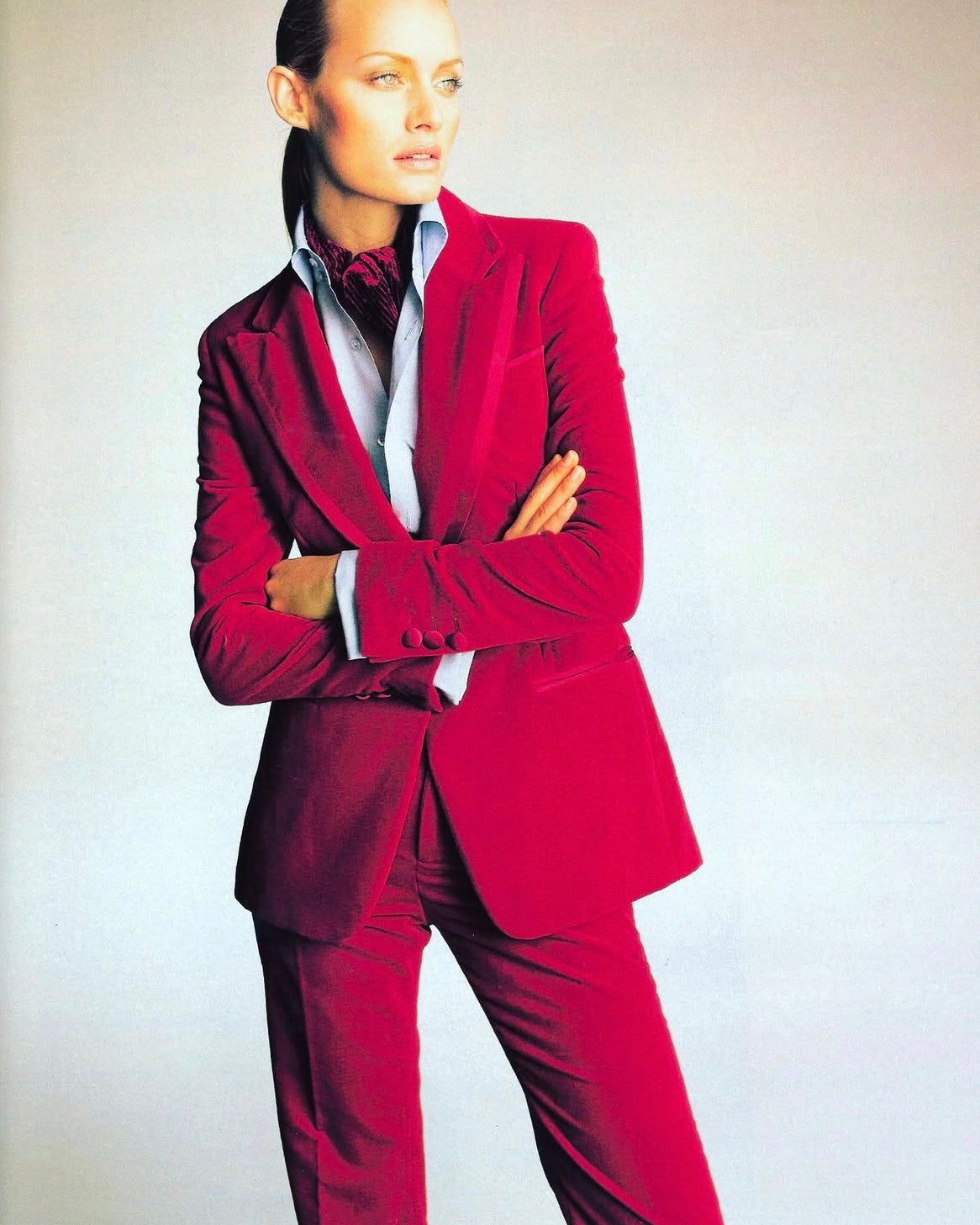 Gucci by Tom Ford 1996 Red Velvet Suit