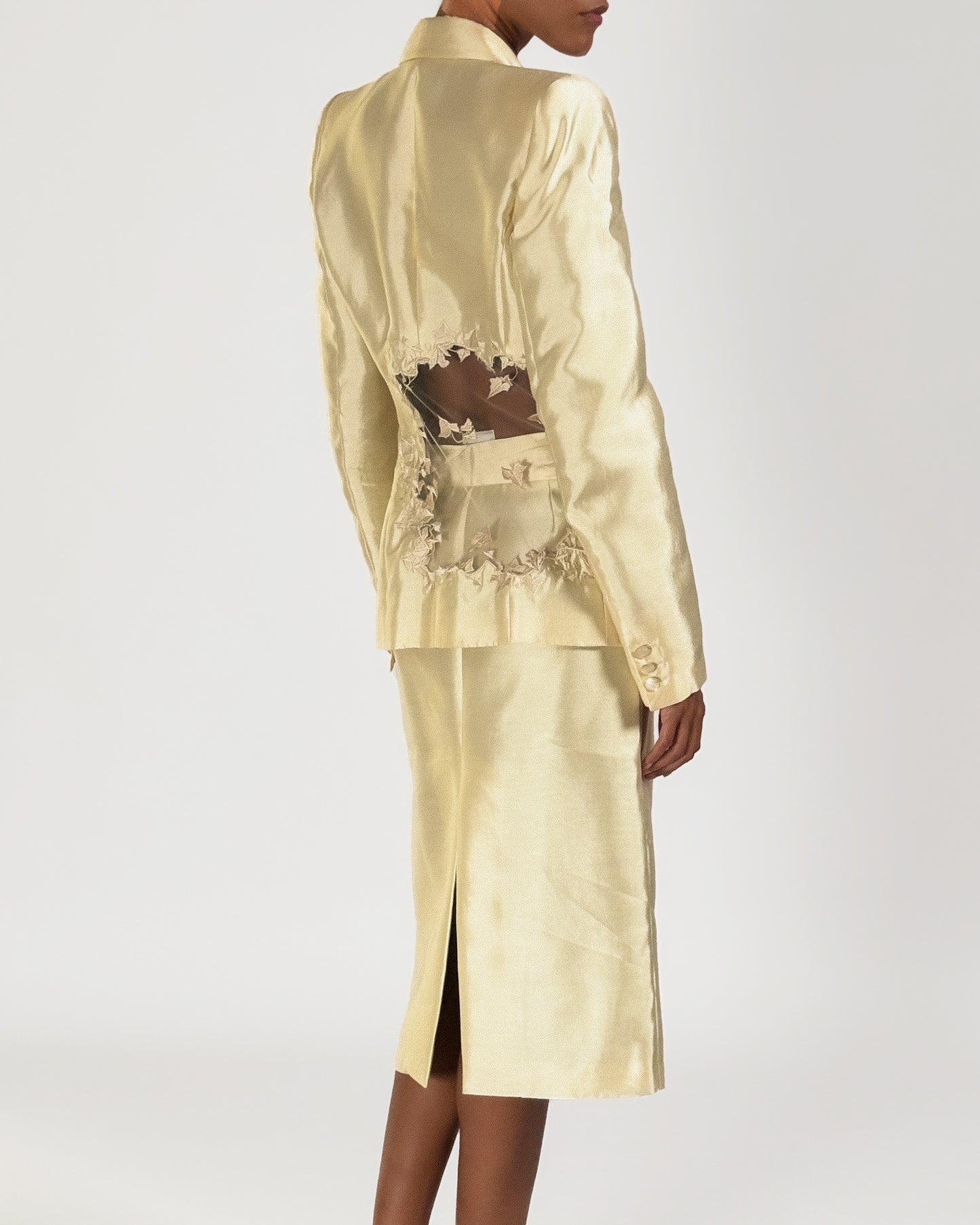 Alexander McQueen 1999 Cut-out Skirt Suit