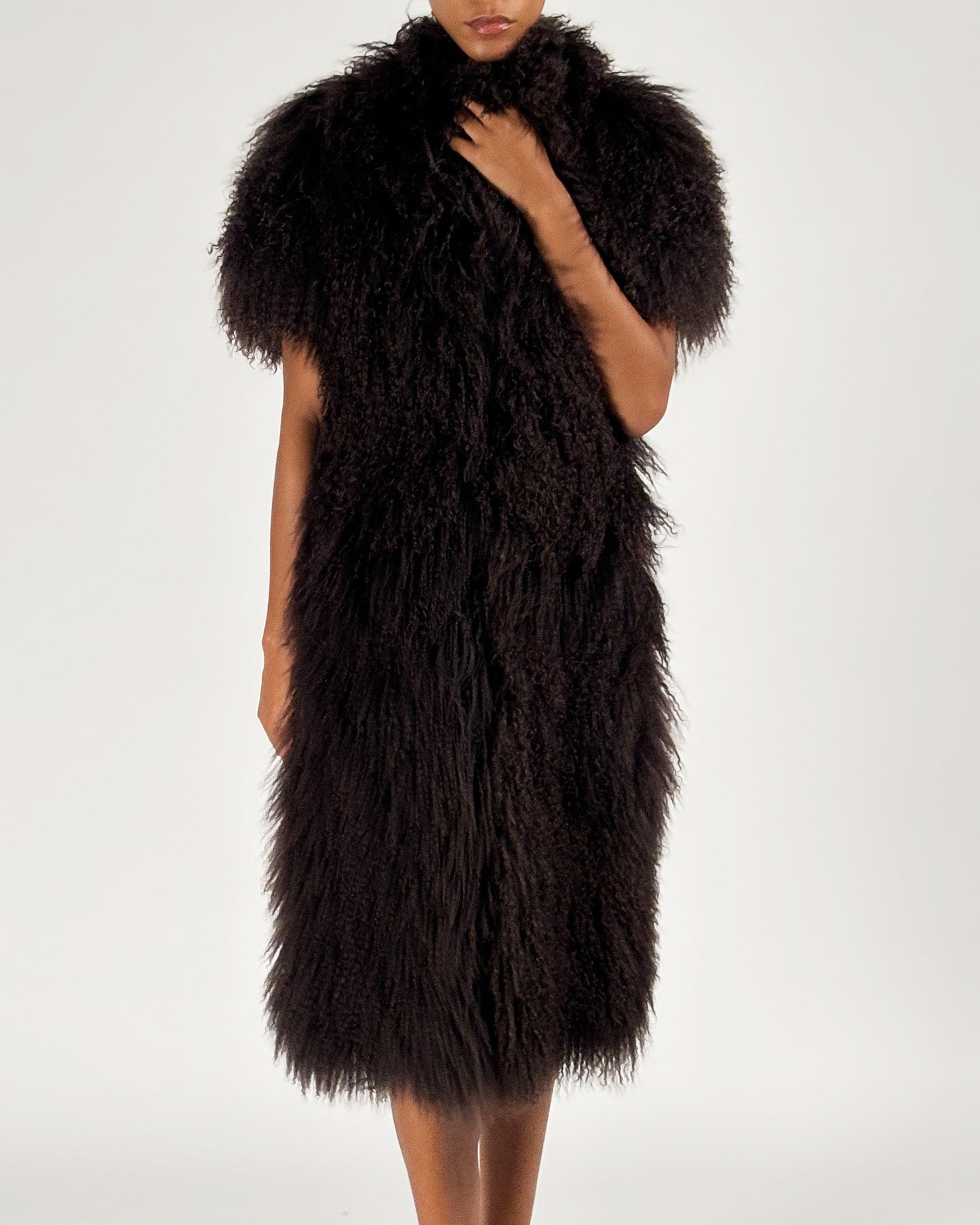 Gucci by Tom Ford 2001 Brown Mongolian Chubby Coat
