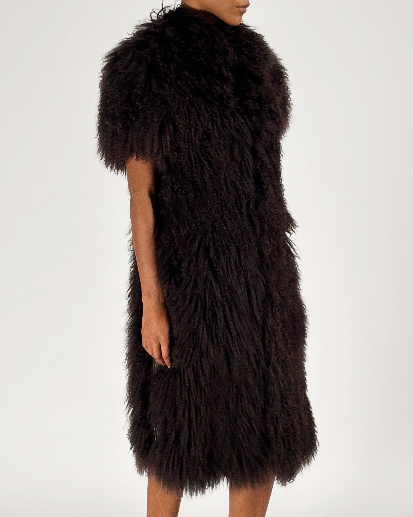 Gucci by Tom Ford 2001 Brown Mongolian Chubby Coat
