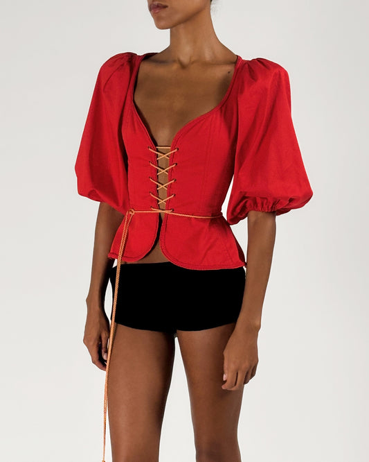 Yves Saint Laurent 1977 Corset Top & Skirt Set