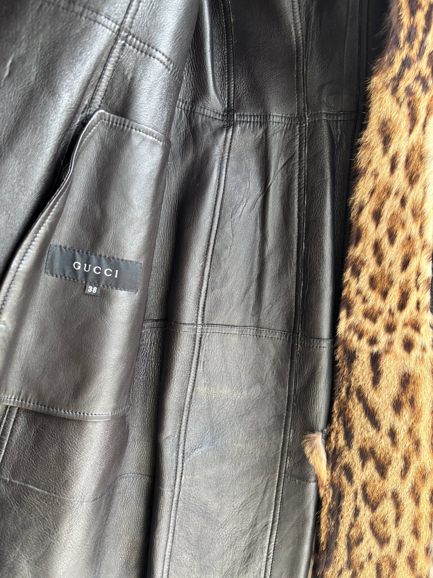 Gucci by Tom Ford 1999 Leopard Print Fur Coat