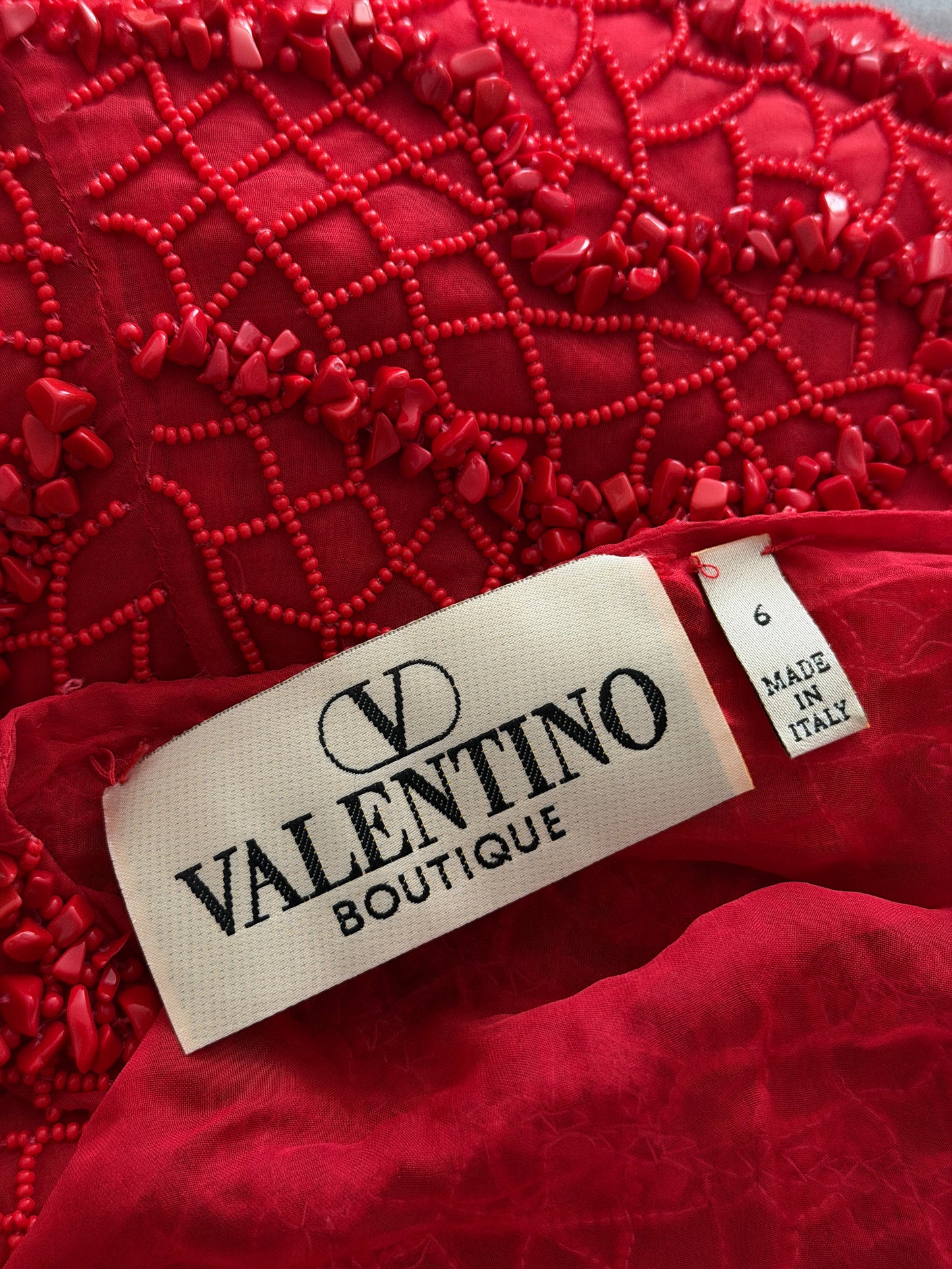 Valentino 2000 Beaded Dress