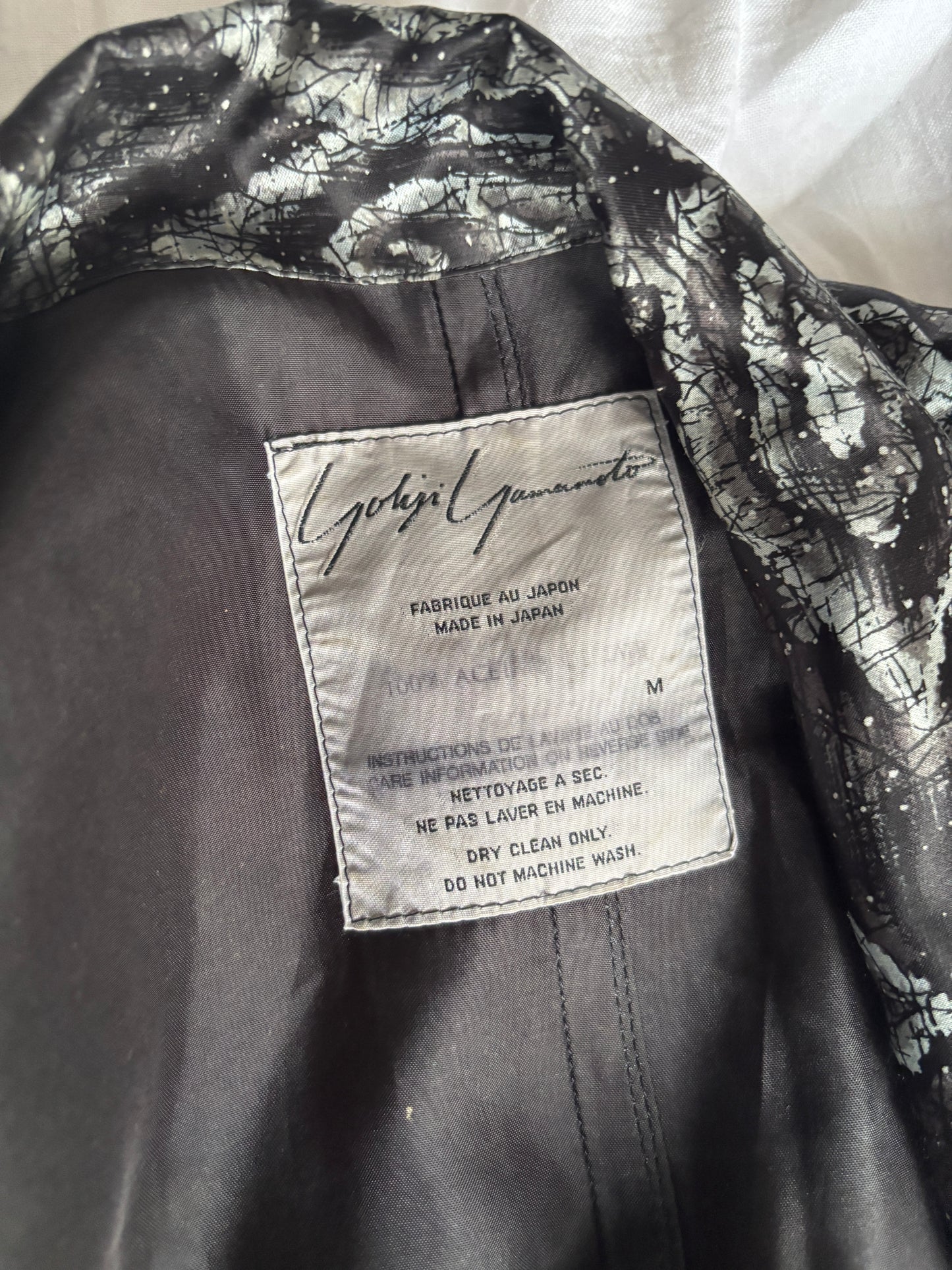 Yohji Yamamoto 1985 Cocoon Printed Jacket