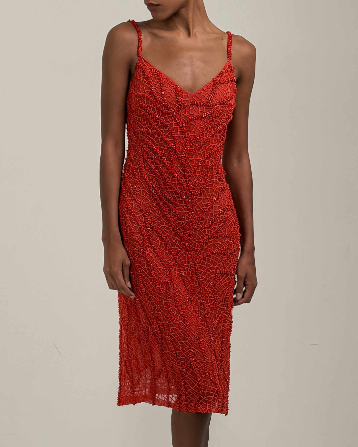 Valentino 2000 Beaded Dress