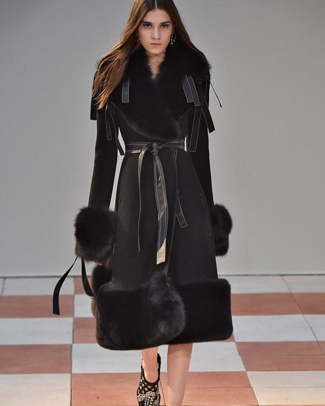 Céline by Phoebe Philo 2015 Fur Trim Coat