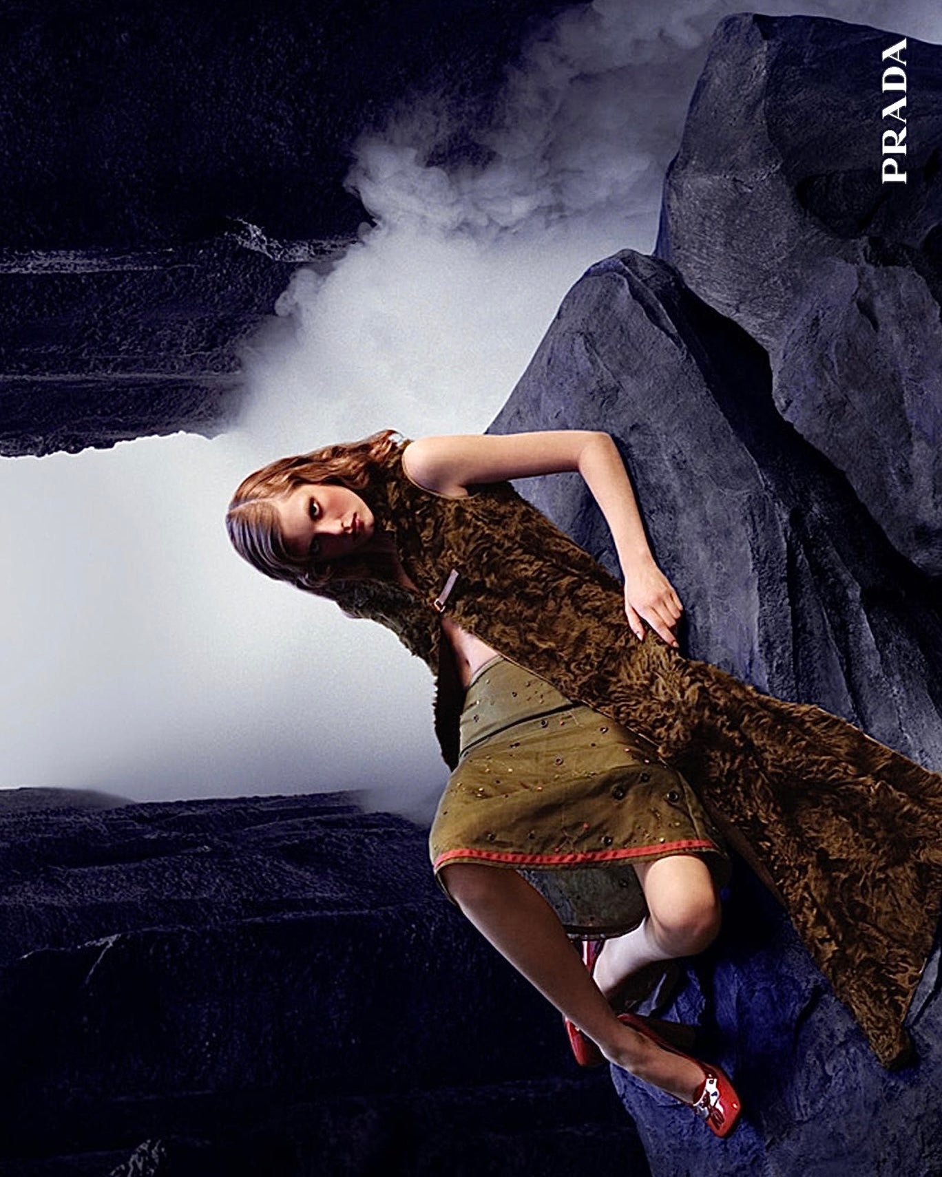 Prada 1999 Green Curly Shearling Sleeveless Coat – COUL ARCHIVE Prada 1999 Green Curly Shearling Sleeveless Coat – COUL ARCHIVE