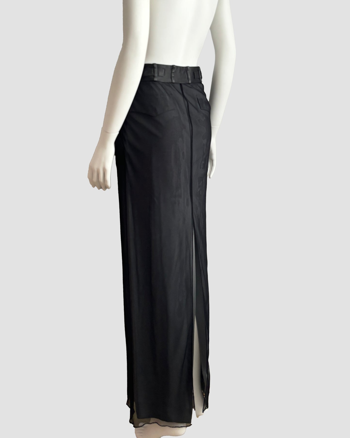 Gucci by Tom Ford 1998 Tulle Overlay Maxi Skirt