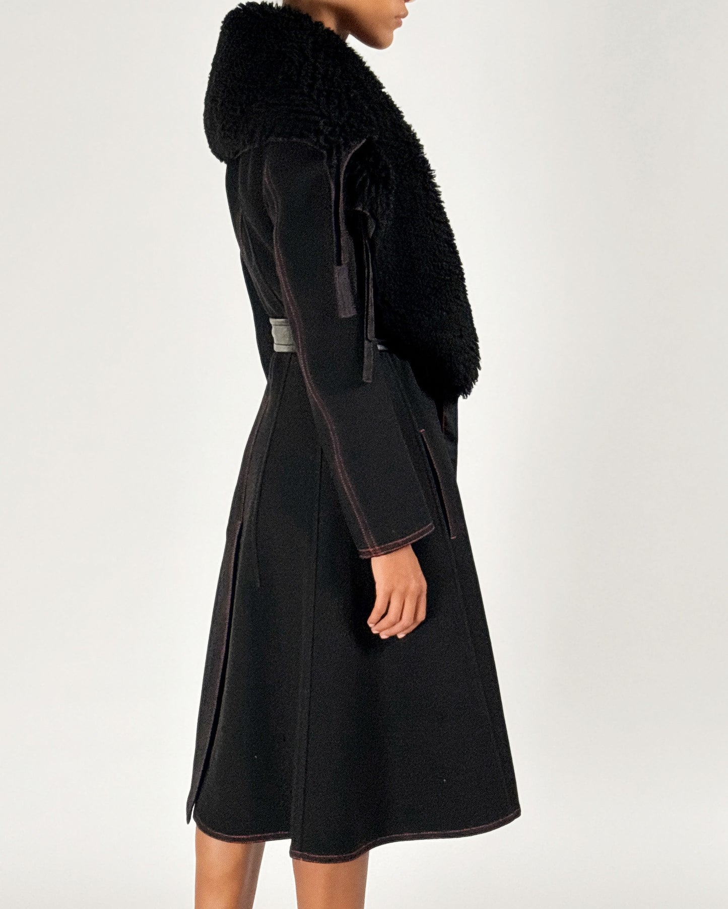 Céline by Phoebe Philo 2015 Fur Trim Coat