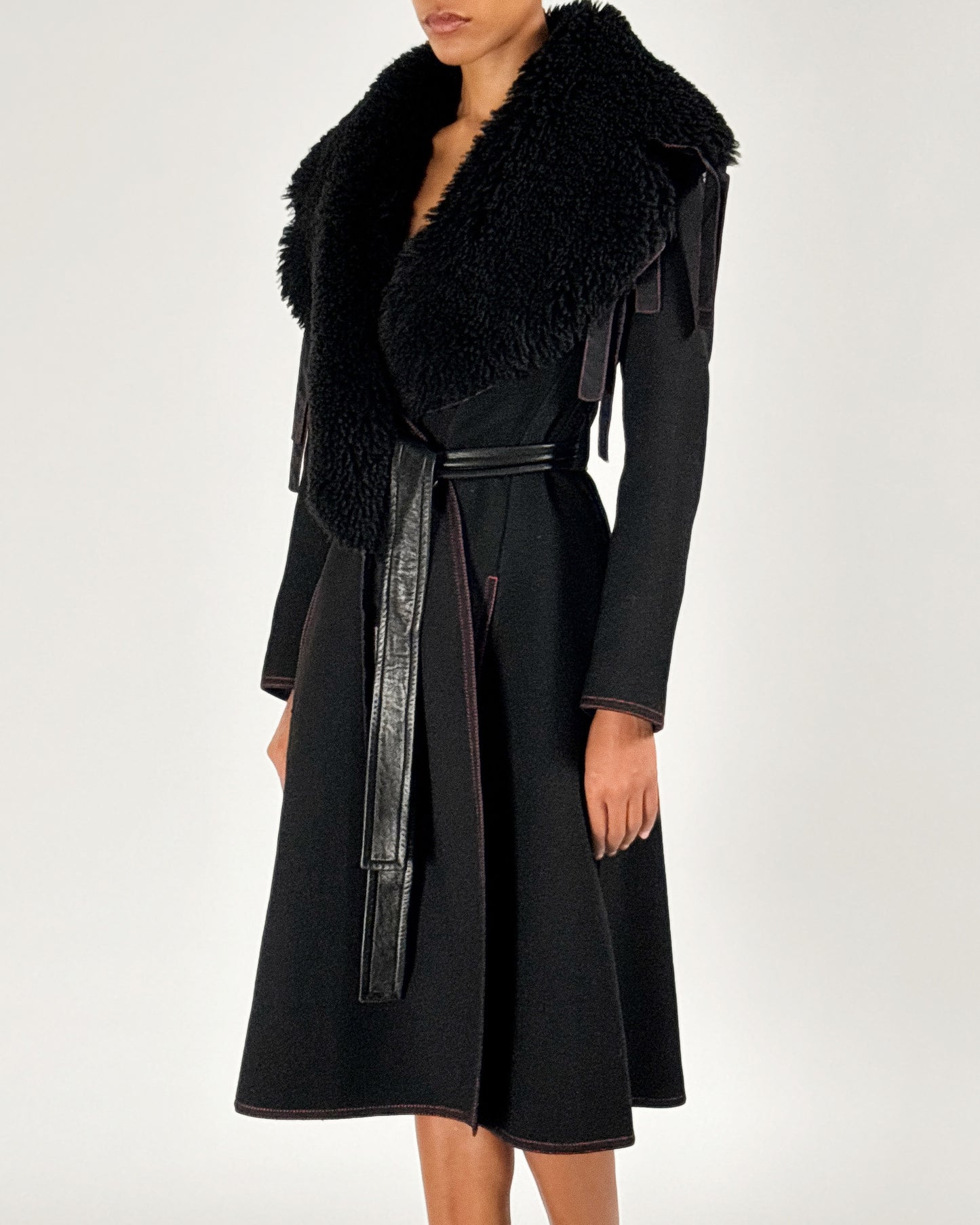 Céline by Phoebe Philo 2015 Fur Trim Coat