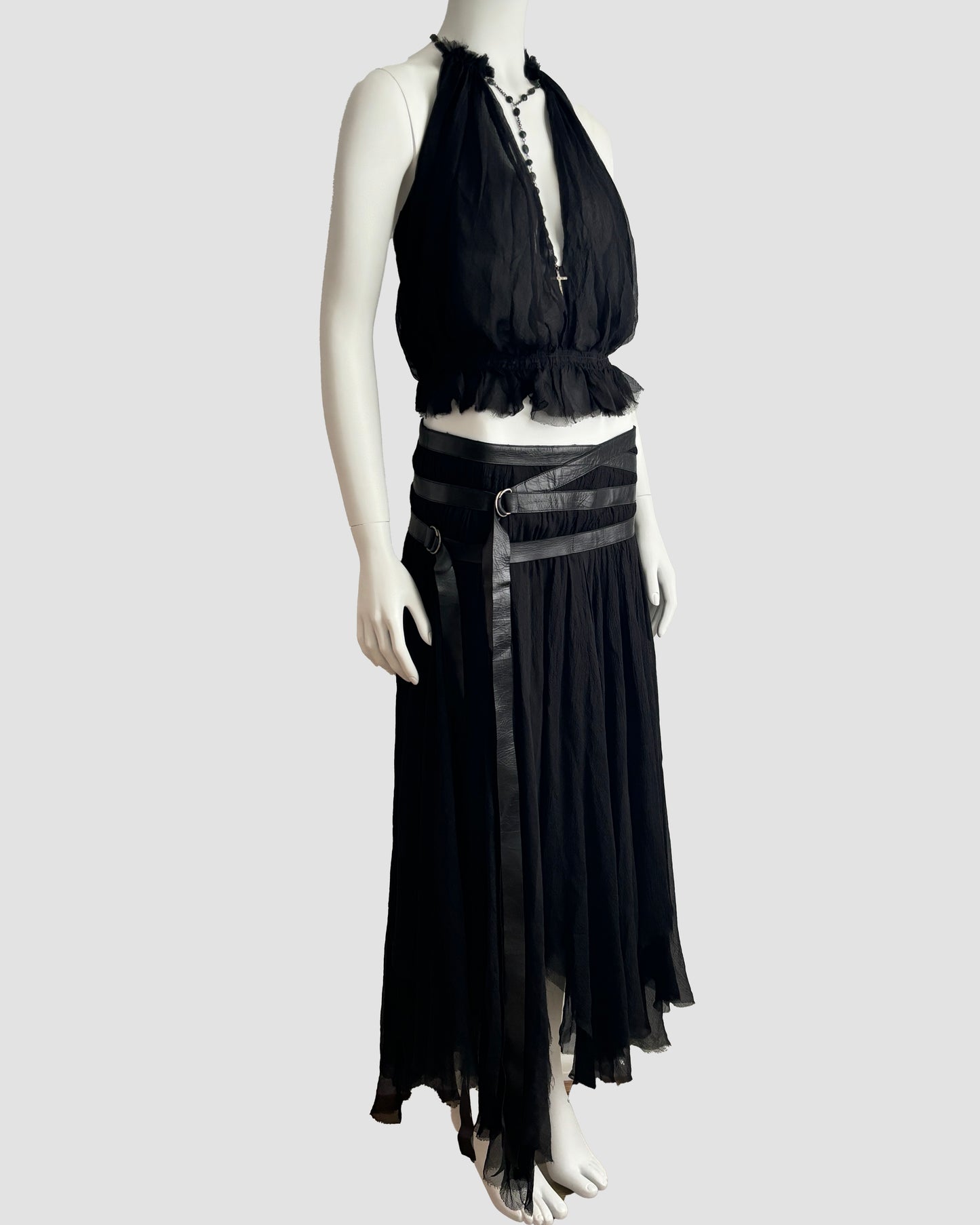 Alexander McQueen 2003 Chiffon Pirate Skirt Set