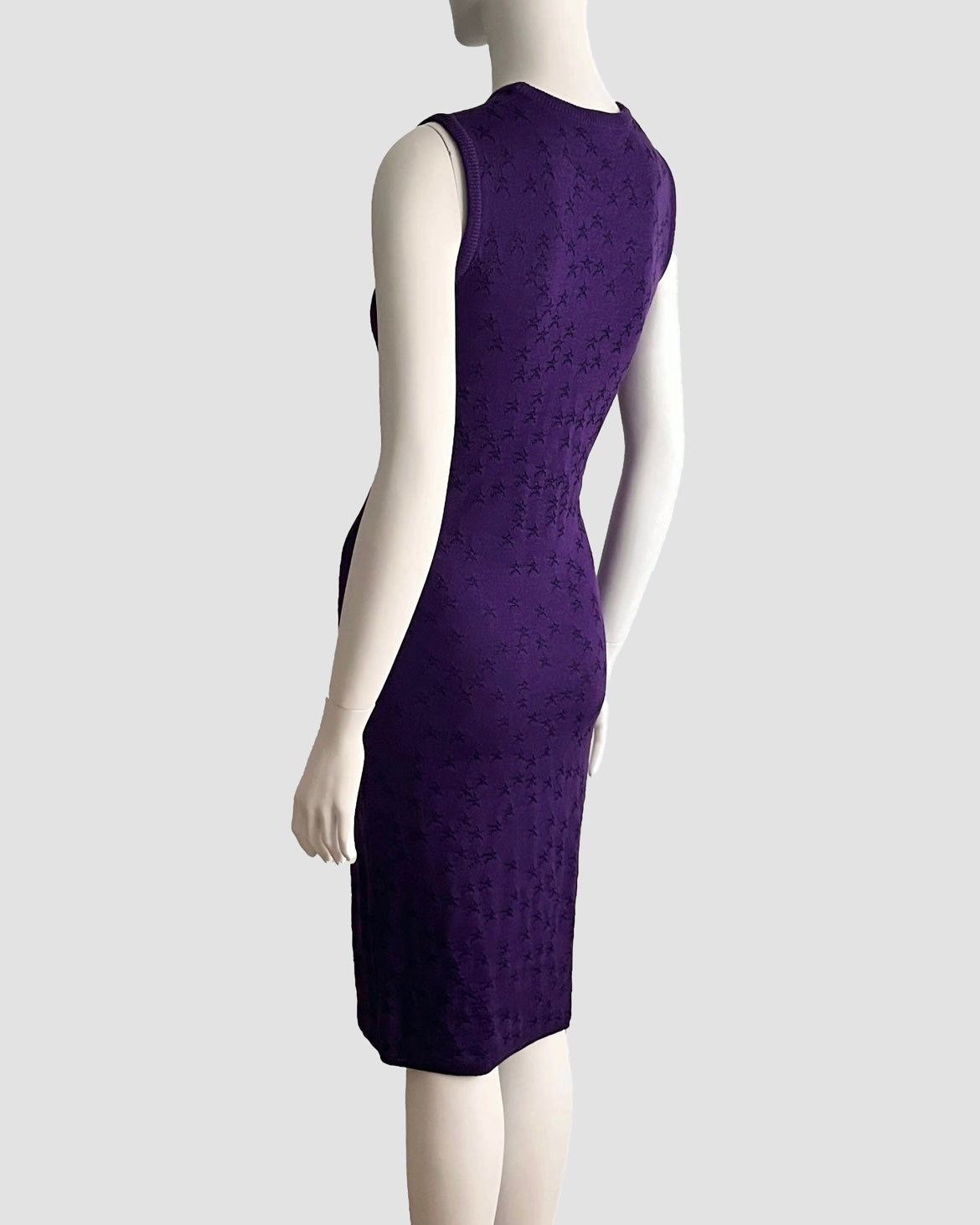 Gianni Versace 1996 Purple Knit Dress