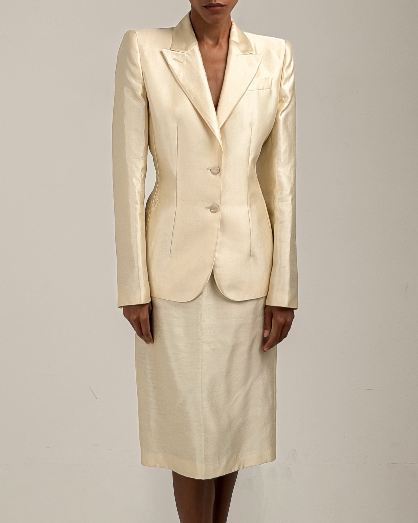 Alexander McQueen 1999 Cut-out Skirt Suit