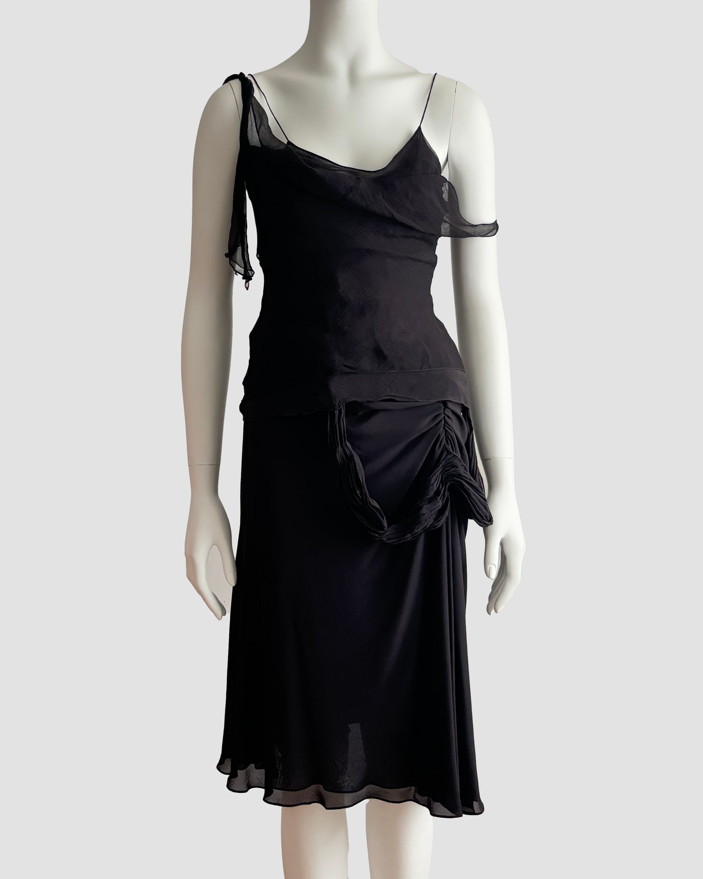 Dior by John Galliano 2003 Black Skirt Set