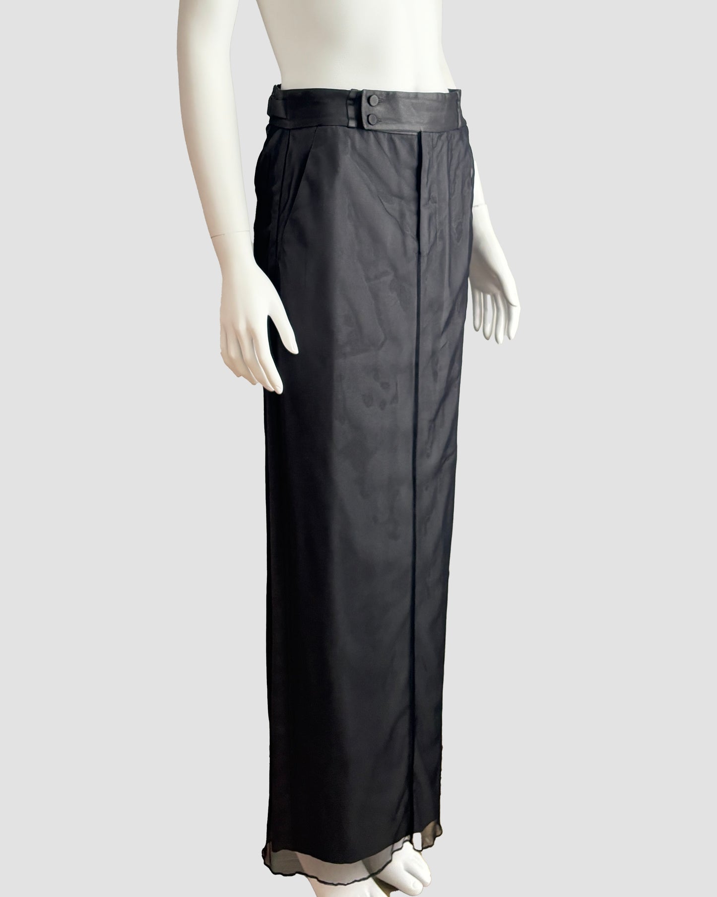 Gucci by Tom Ford 1998 Tulle Overlay Maxi Skirt