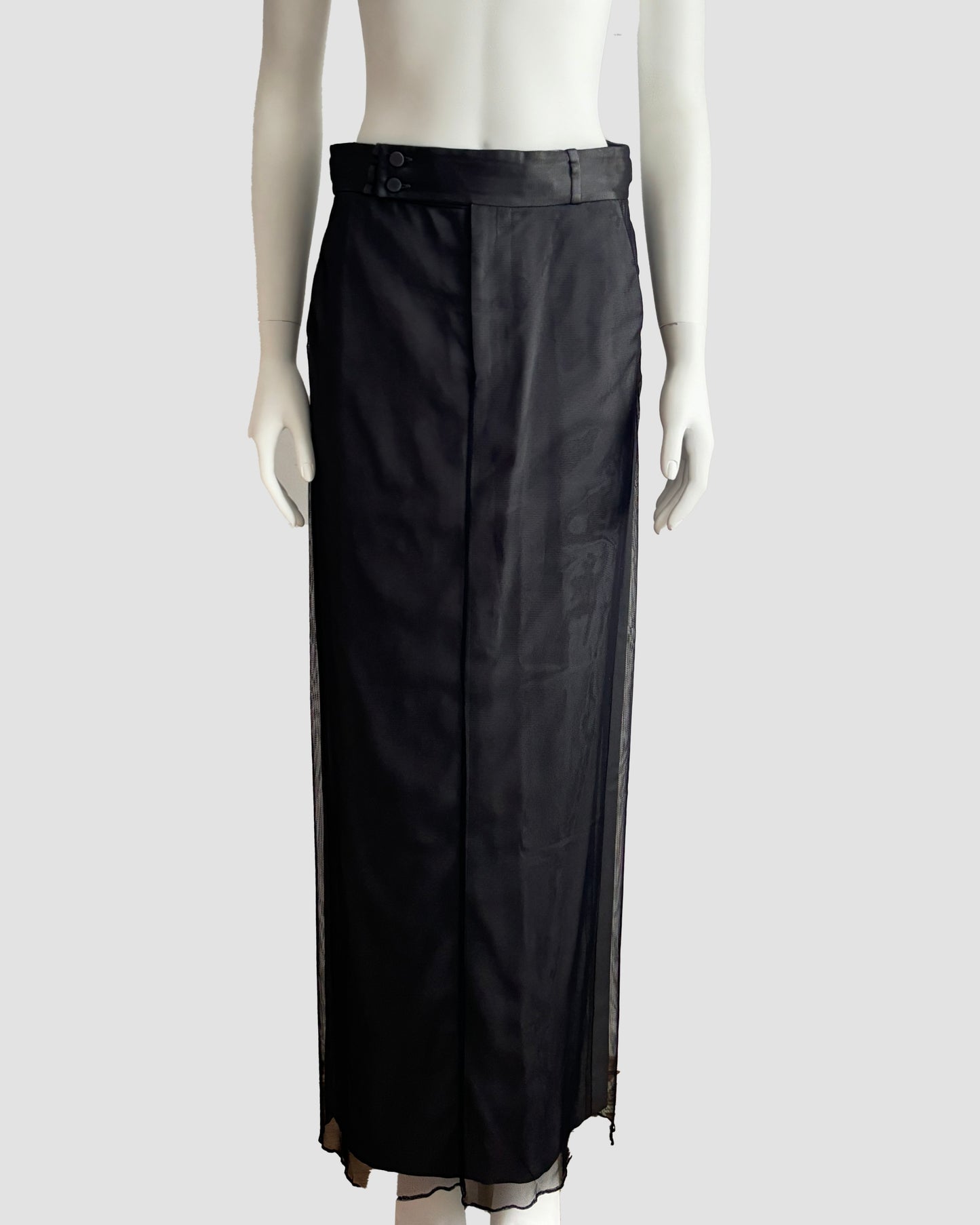 Gucci by Tom Ford 1998 Tulle Overlay Maxi Skirt