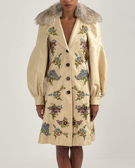 Christian Dior by John Galliano 2002 Embroidered Silk Coat