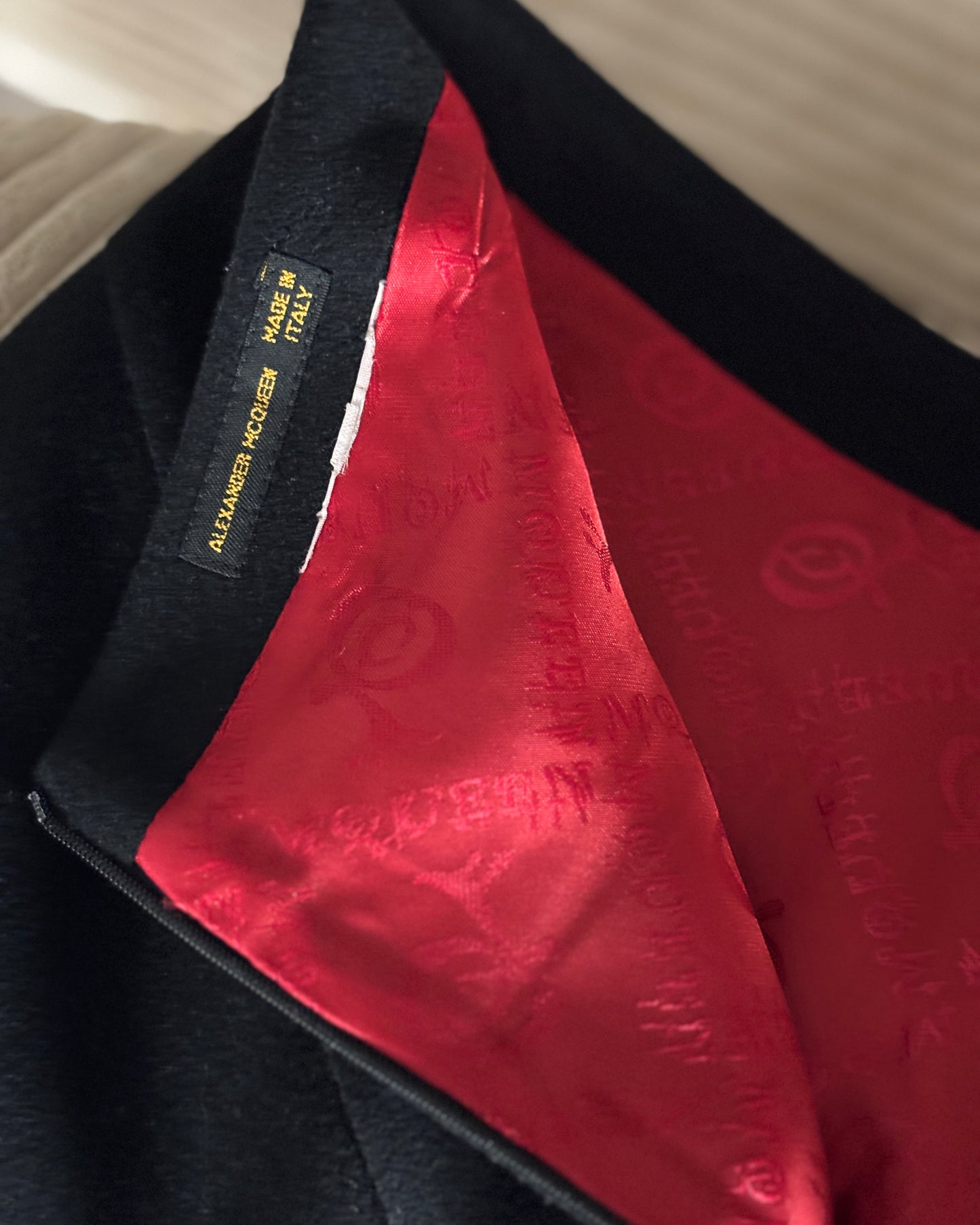 Alexander McQueen 1998 Embellished Cashmere Skirt