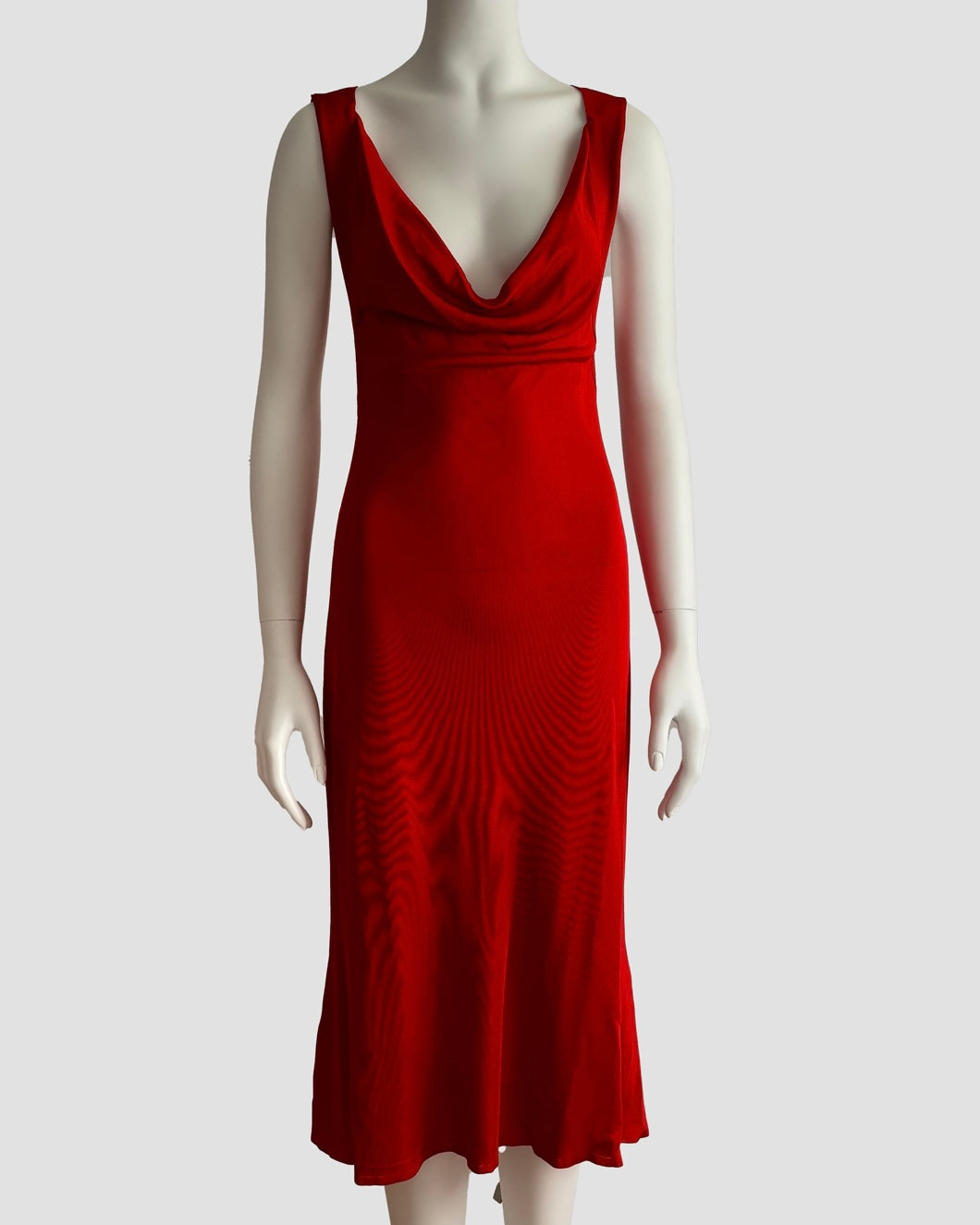 Alexander McQueen 2003 Cross-back Cowlneck Dress