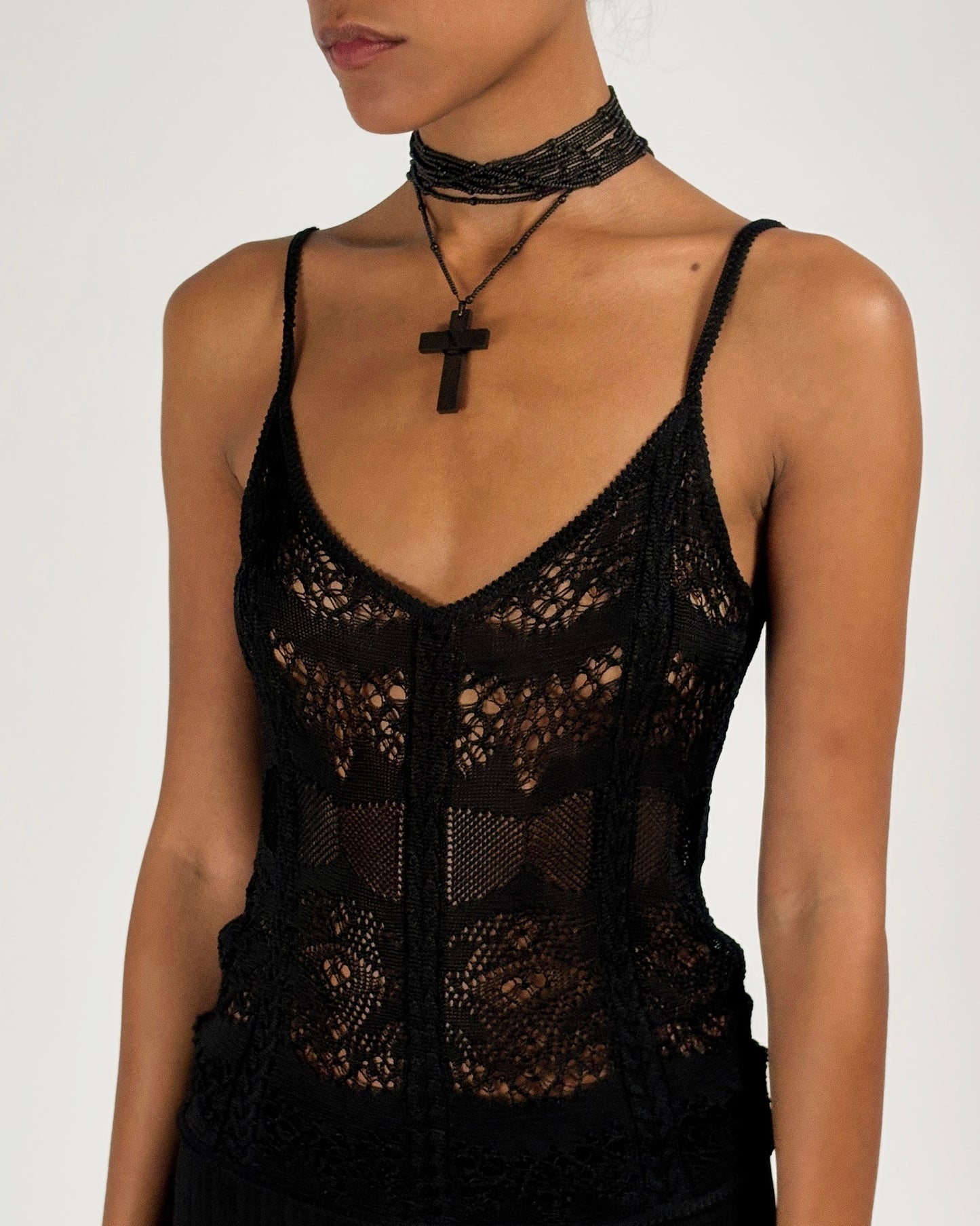 Gucci by Tom Ford 2002 Beaded Rosary Necklace