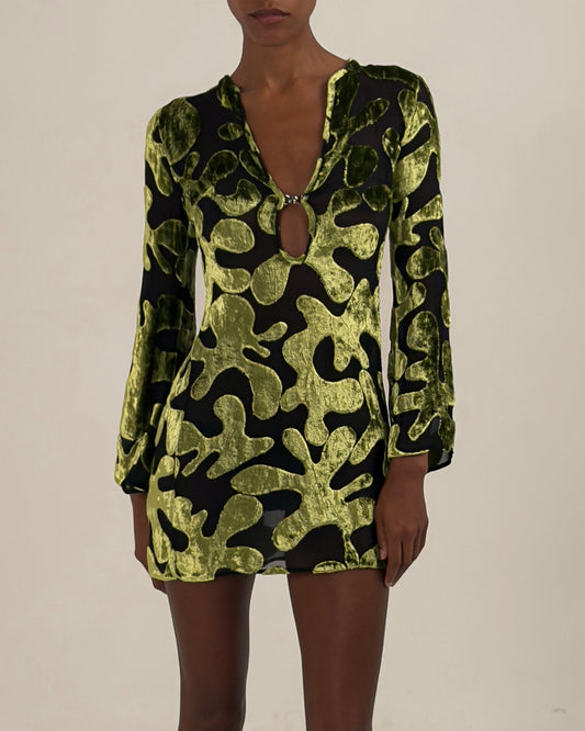 Gucci by Tom Ford 1996 Velvet Burnout Dress