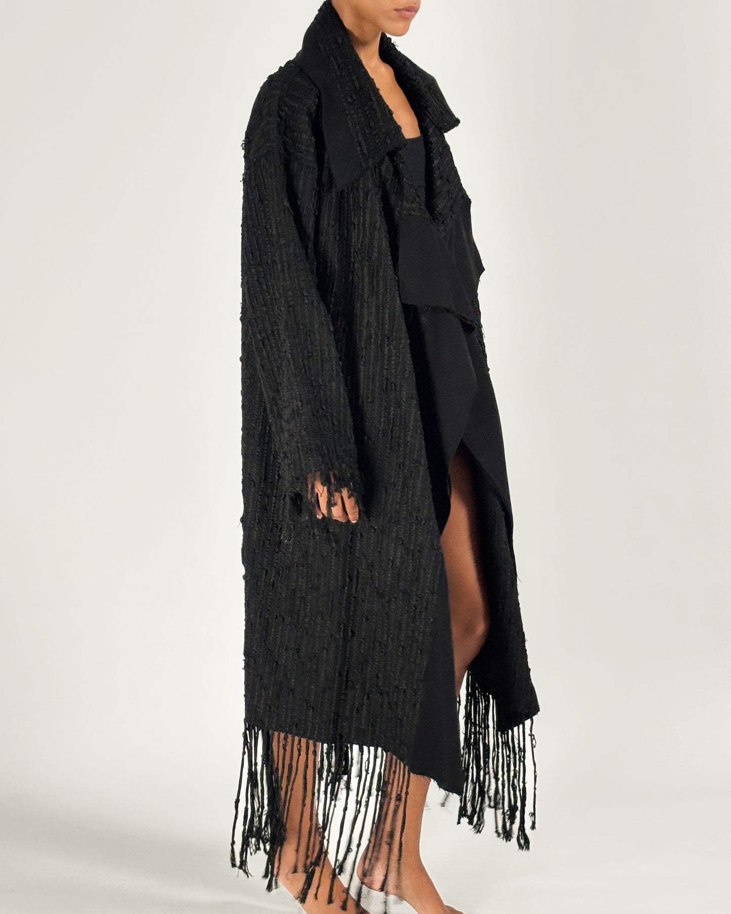 Gucci by Tom Ford 2002 Oversized Fringe Bouclé Coat