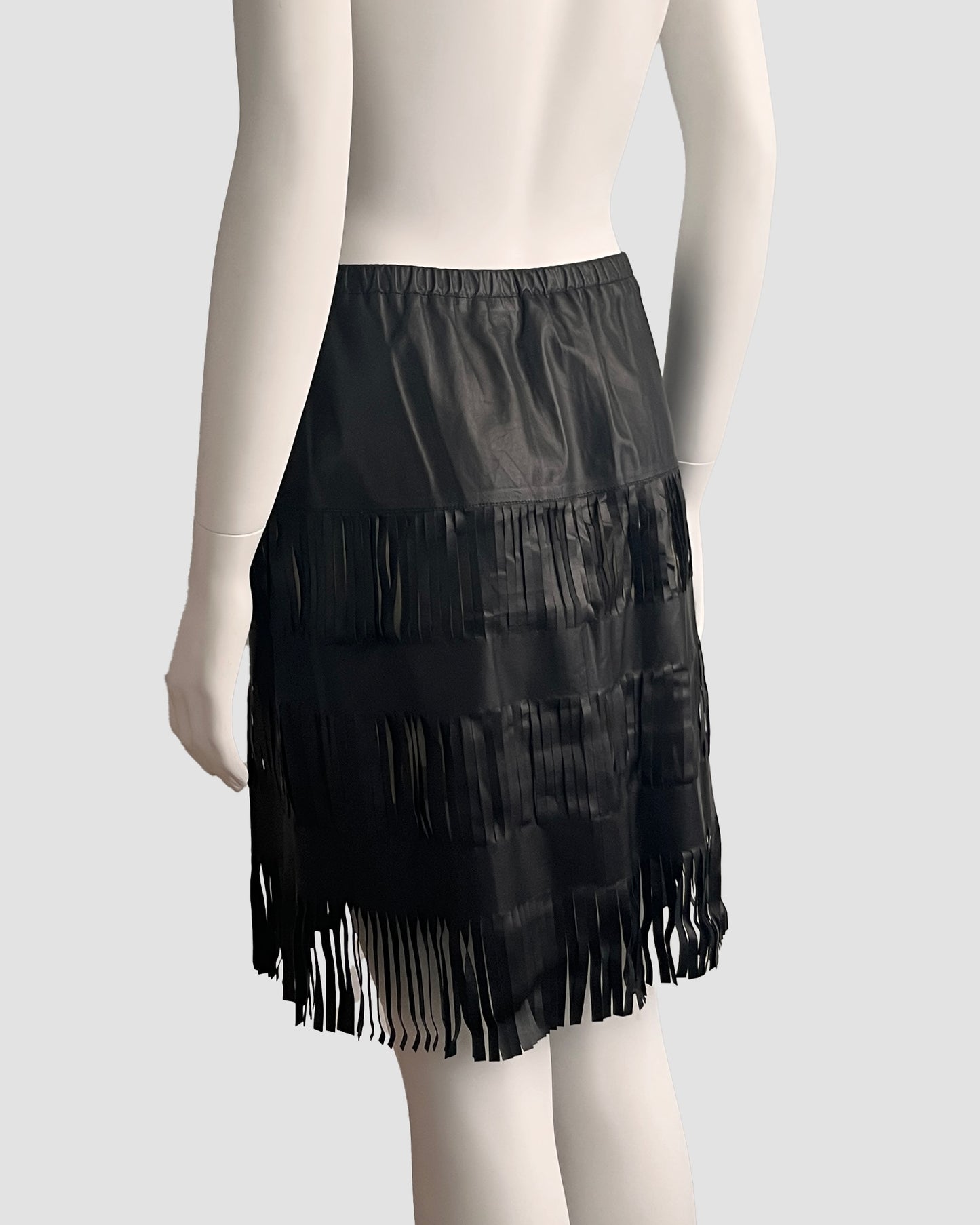 Gucci by Tom Ford 1999 Fringe Leather Skirt