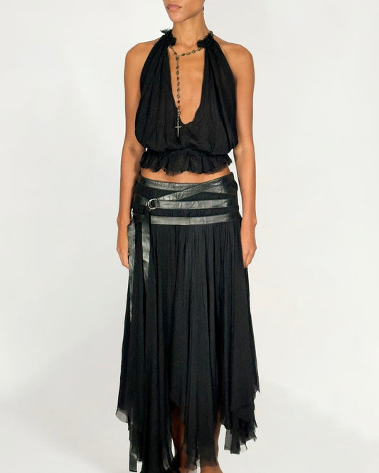 Alexander McQueen 2003 Chiffon Pirate Skirt Set